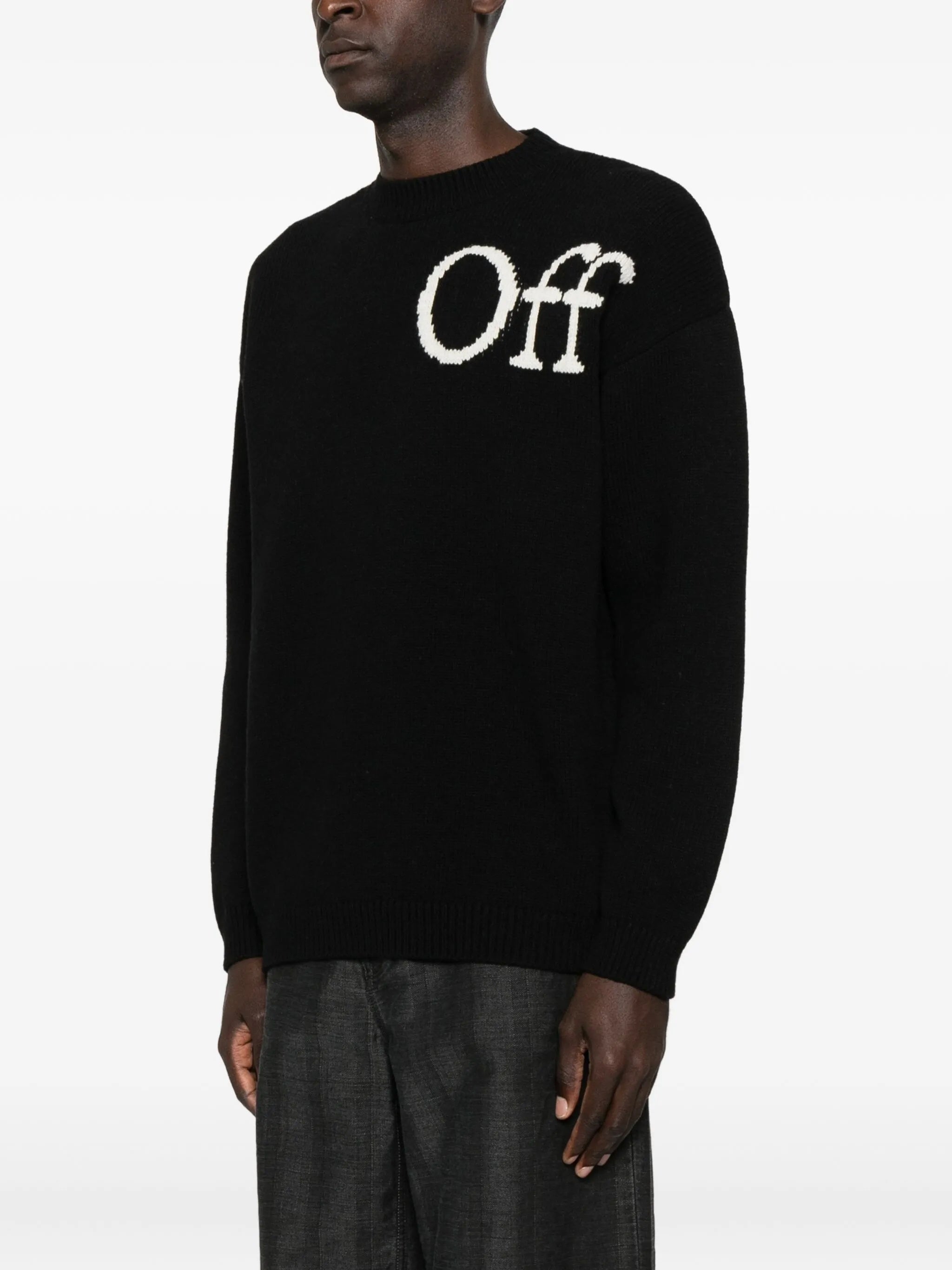 OFF-WHITE Classic Cotton Sweater for Men - FW25 Collection
