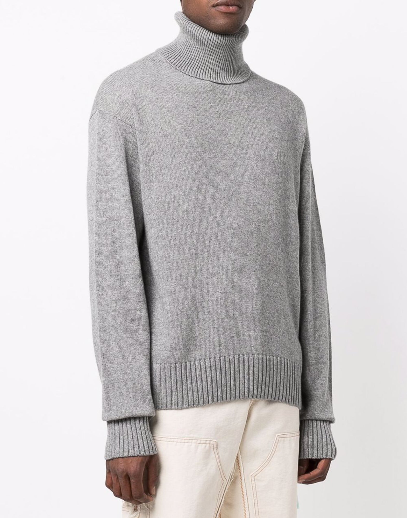OFF-WHITE Basic Knit Turtleneck Sweater - Medium Size