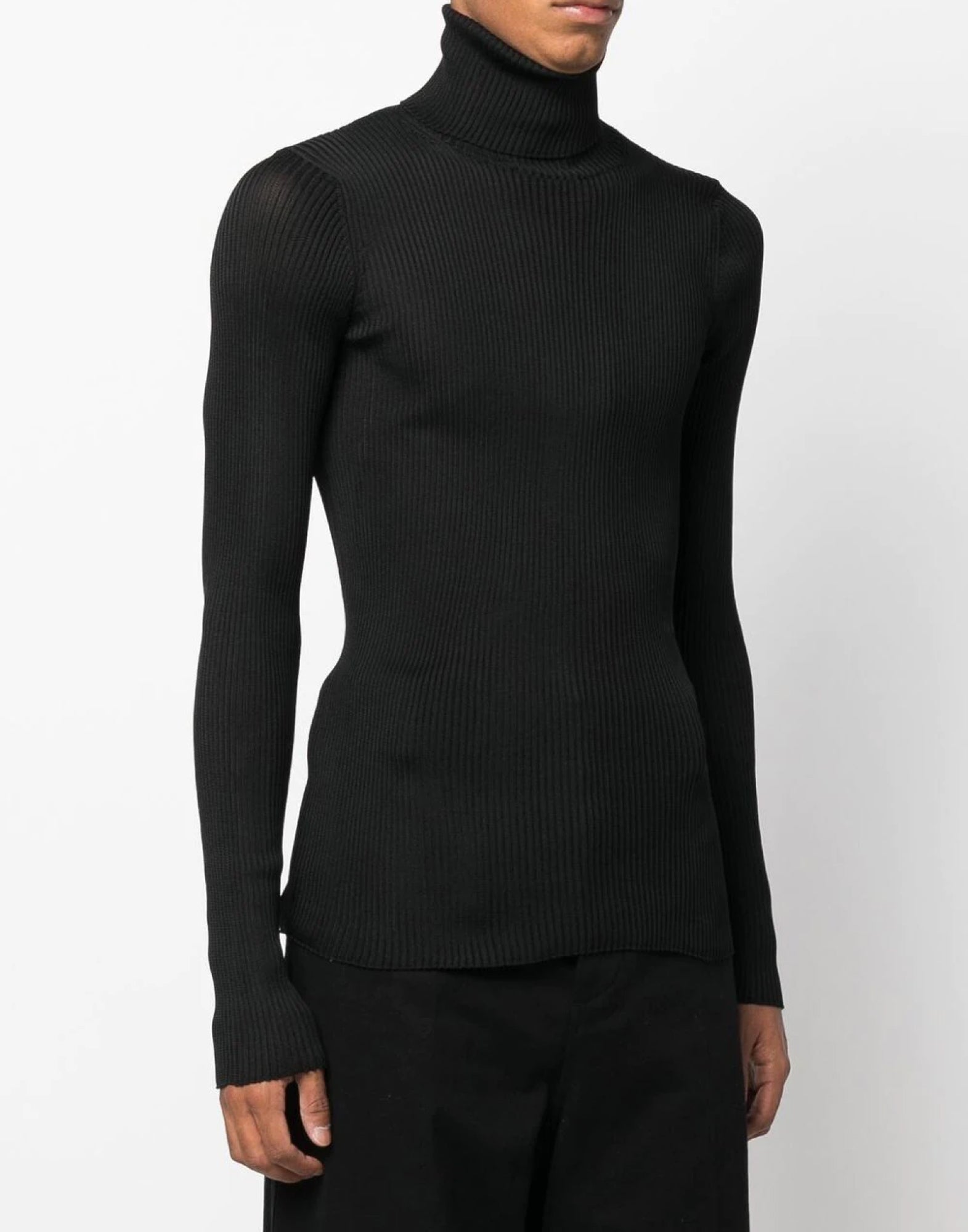 OFF-WHITE Helvetica Logo Turtleneck Sweater - Men's