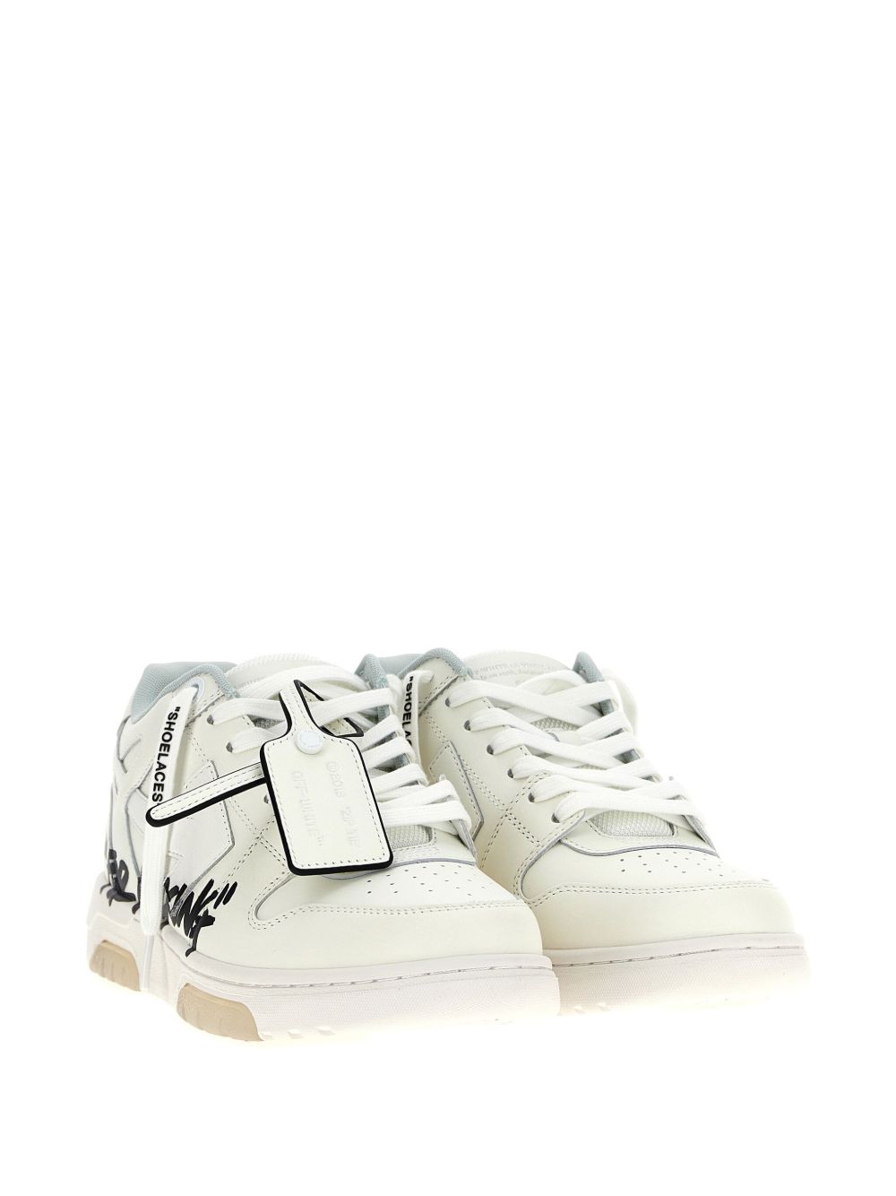 OFF-WHITE Out of Office Leather Sneakers