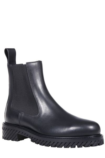 OFF-WHITE Combat Lace-Up Boots with Iconic Rubber Sole