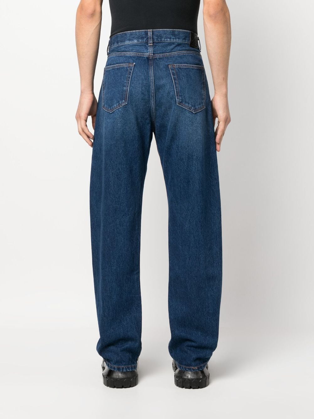 OFF-WHITE High-Waisted Straight-Leg Denim Jeans