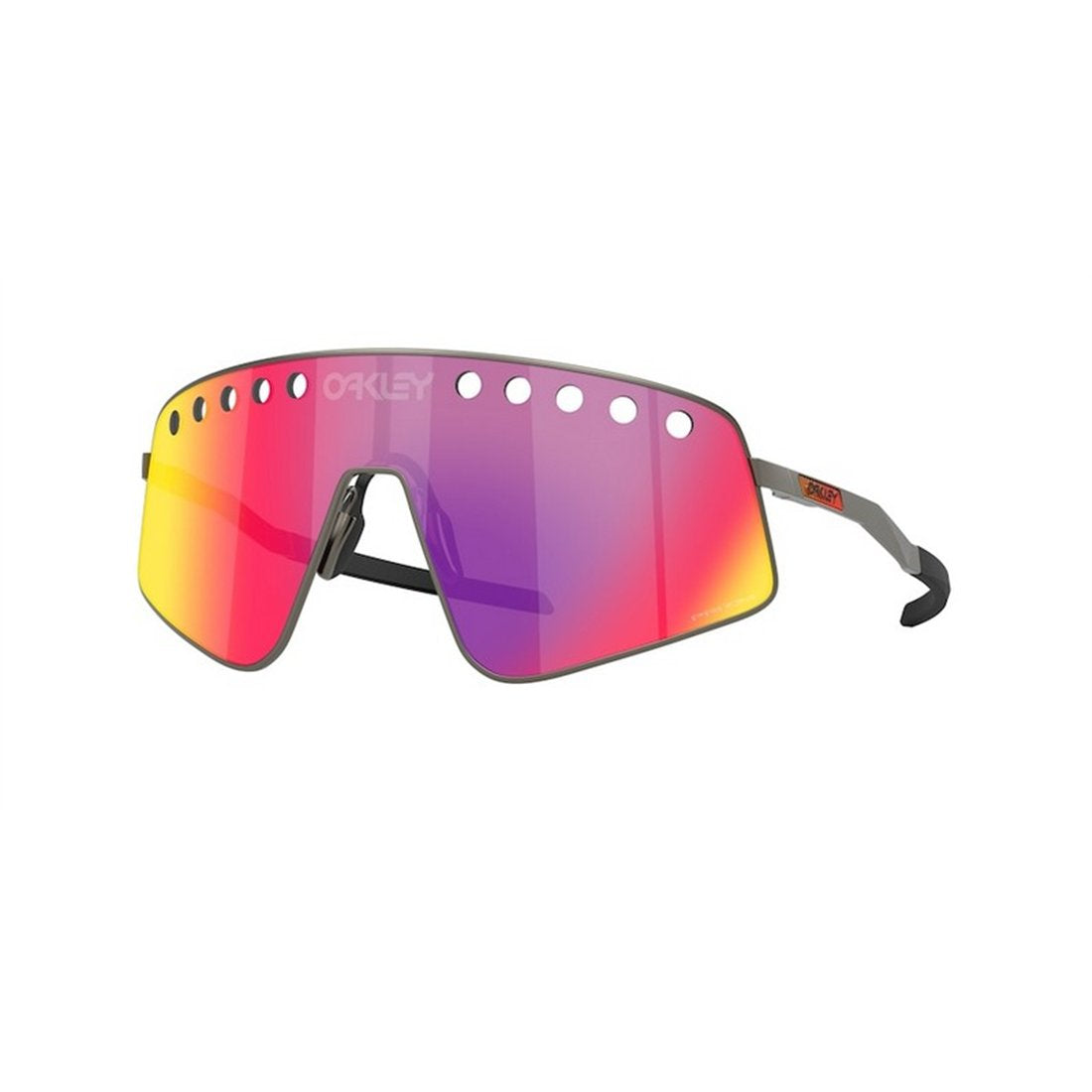 OAKLEY Sleek Titanium Unisex Sunglasses - Prizm Road Lenses