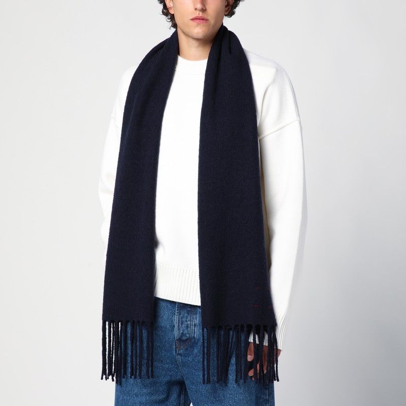 DESTIN Wool and Cashmere Scarf with Fringed Edges