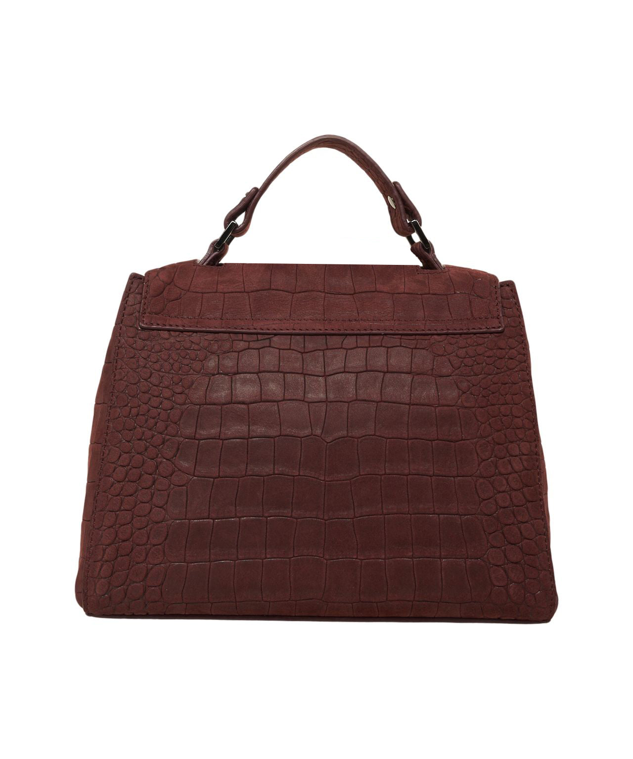 ORCIANI Mini Crocodile-Effect Handbag with Top Handle