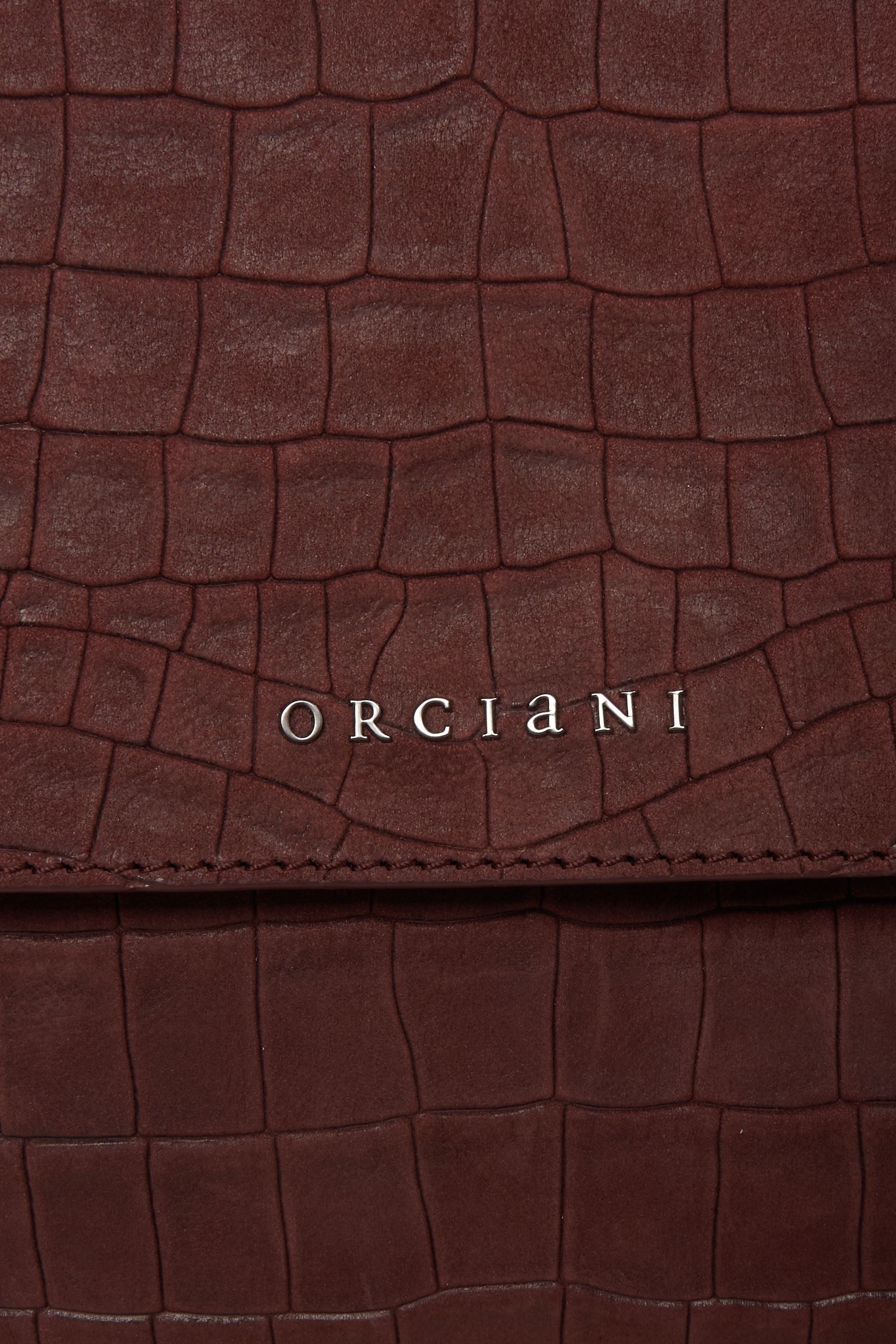 ORCIANI Mini Crocodile-Effect Handbag with Top Handle