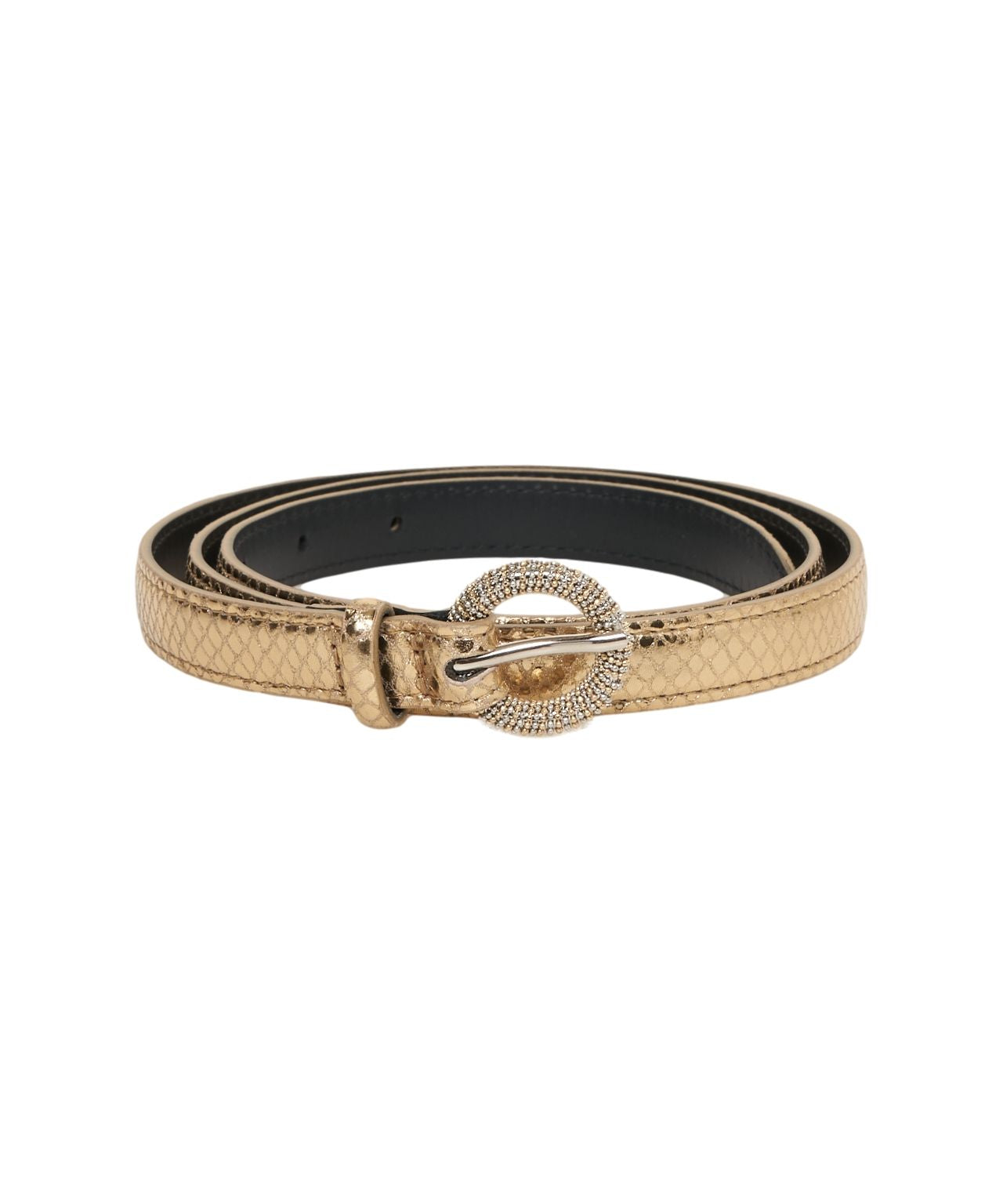 ORCIANI Crocodile-Effect Leather Belt - 1.5cm Width