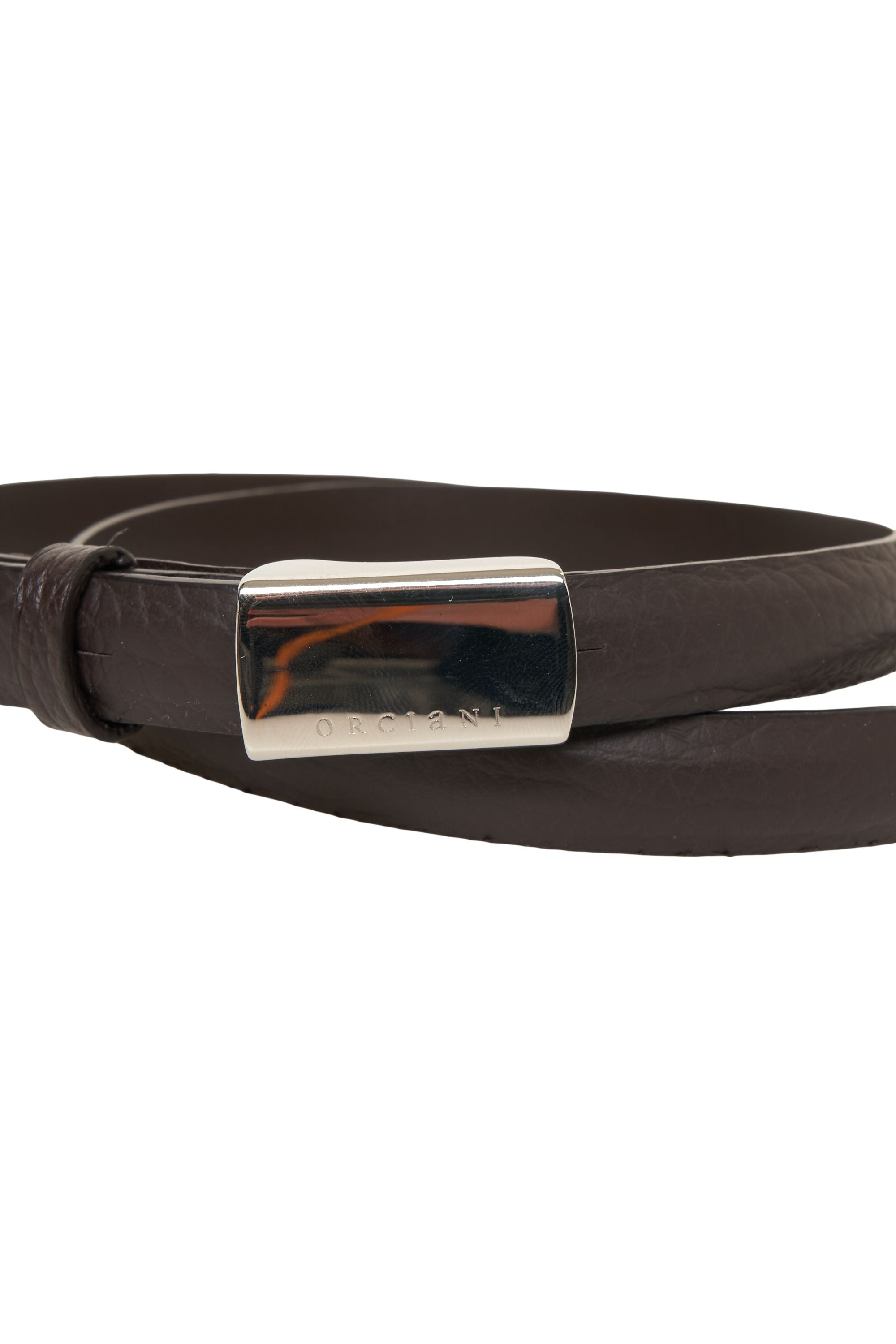 ORCIANI Refined Leather Belt - 1.5cm Width
