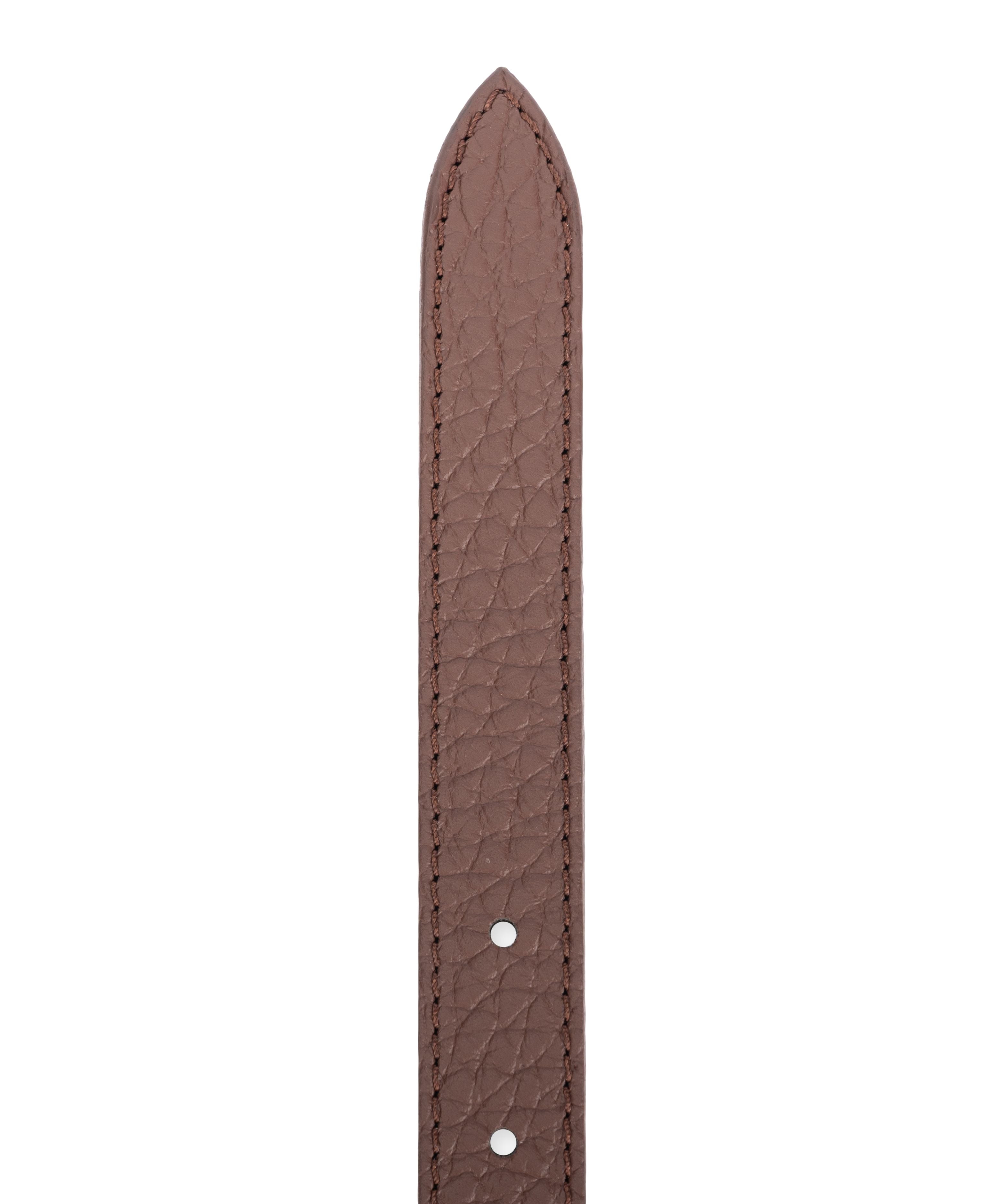 ORCIANI Grained Leather Belt with Silver-Tone Buckle