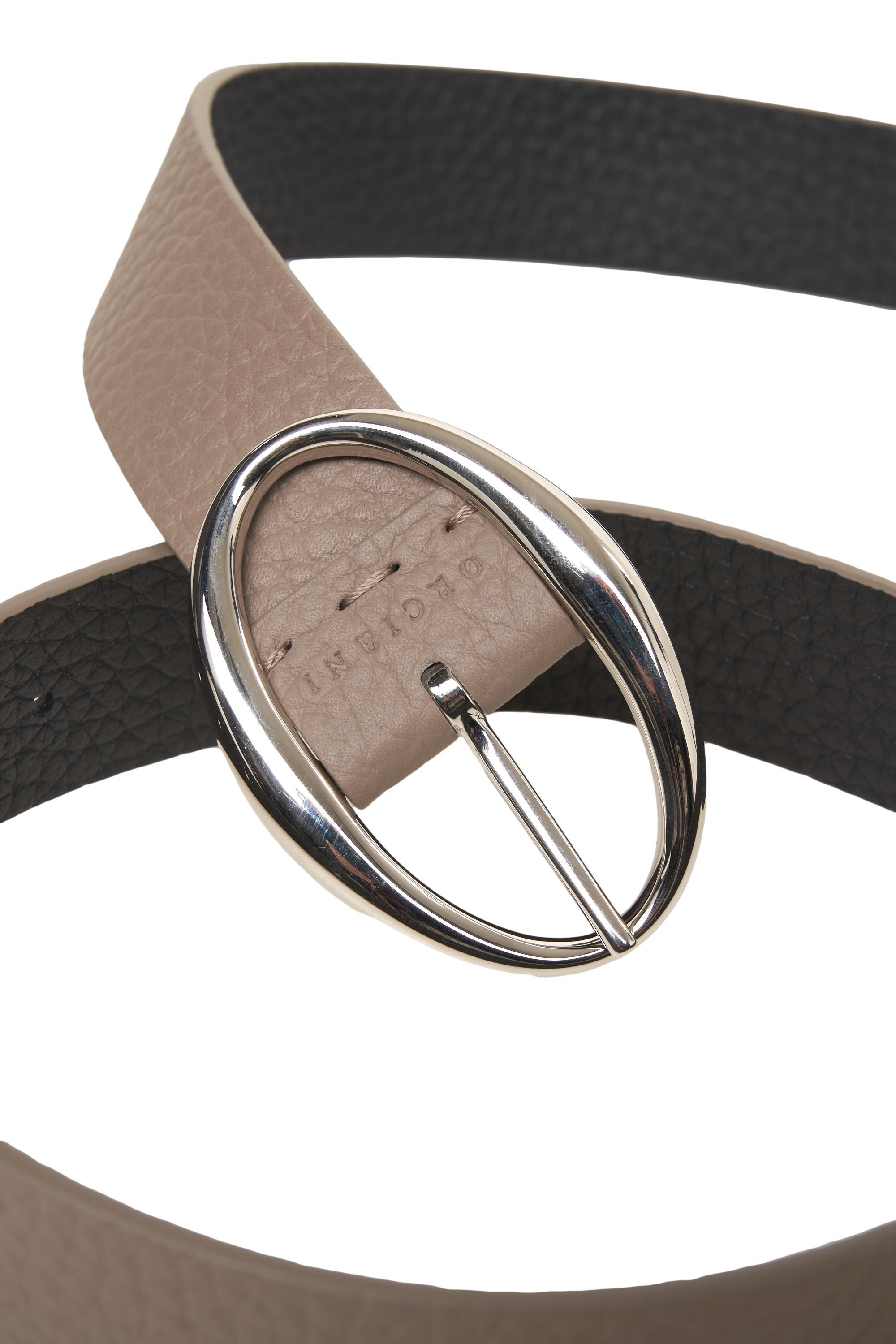 ORCIANI Elegant Hammered Leather Belt - 3.5cm Width