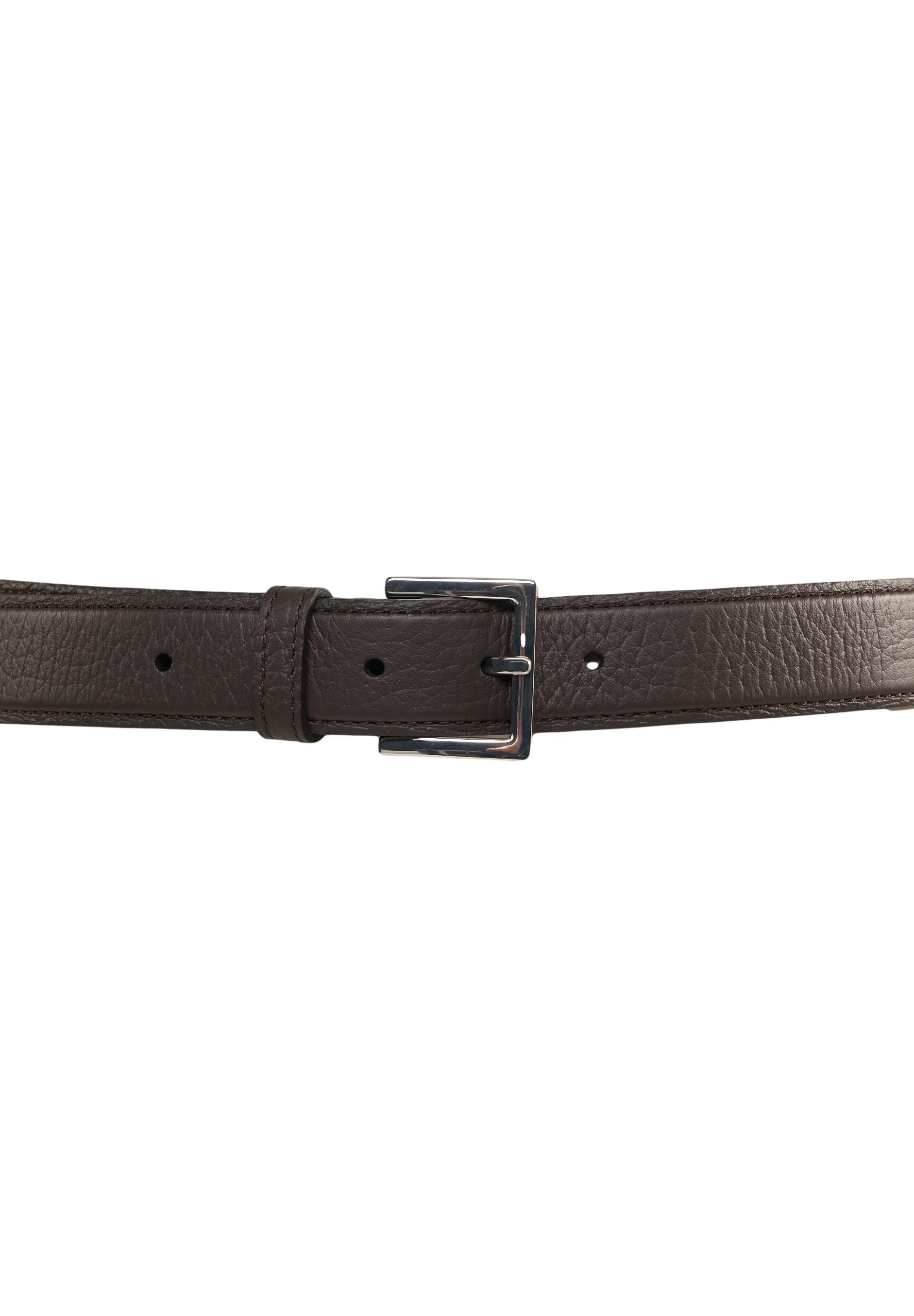 ORCIANI Elegant Hammered Leather Belt - 3 cm Width