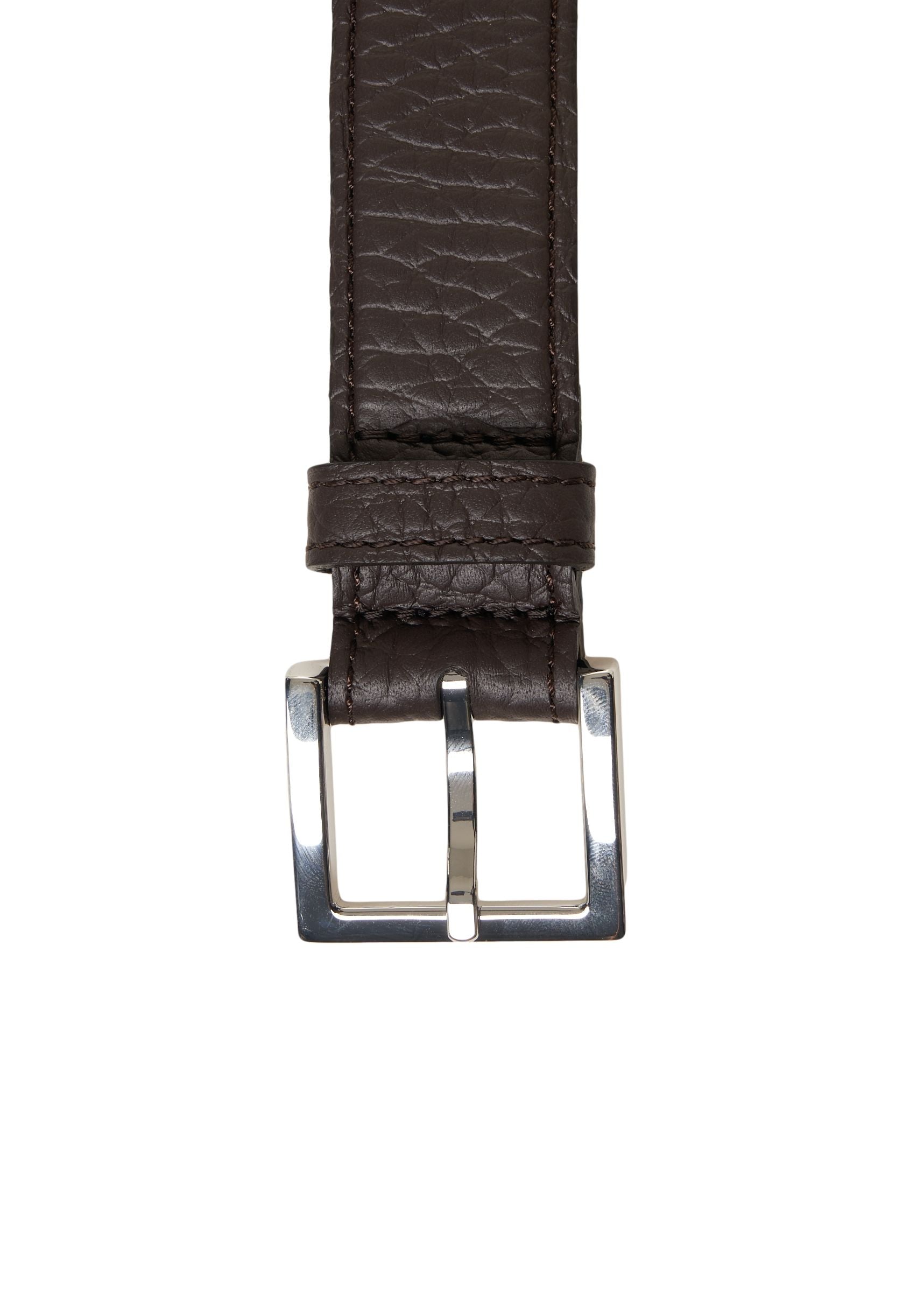 ORCIANI Elegant Hammered Leather Belt - 3 cm Width