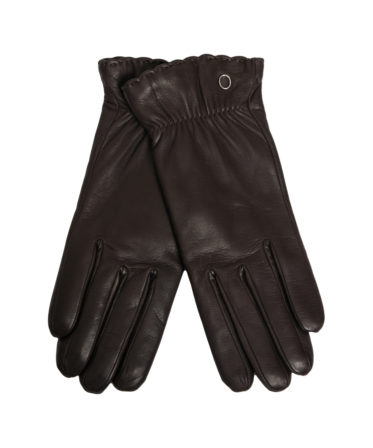 ORCIANI Luxurious Leather Gloves with Gathered Cuff for Women