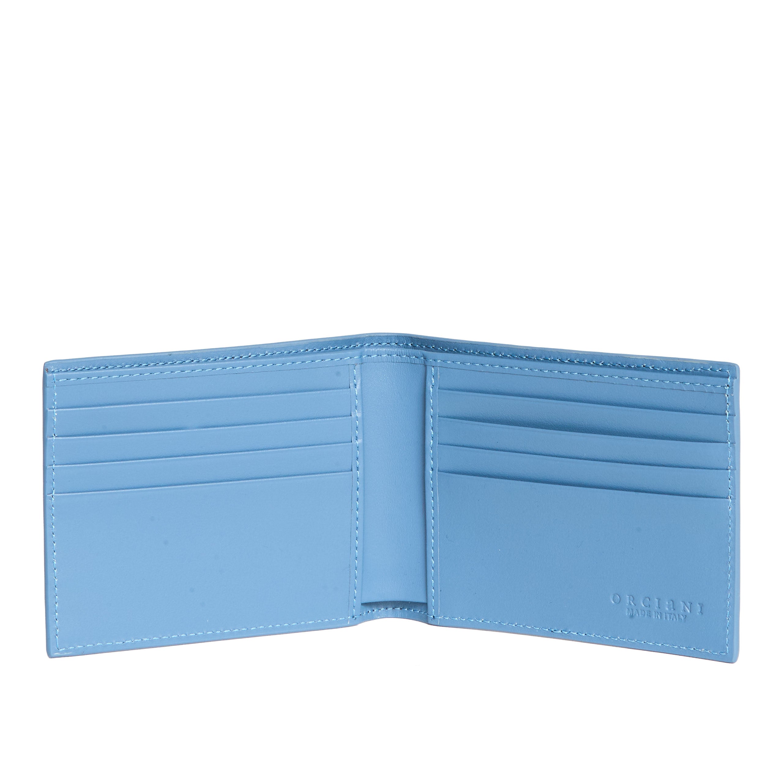 ORCIANI Mini Bicolor Leather Wallet with RFID Protection