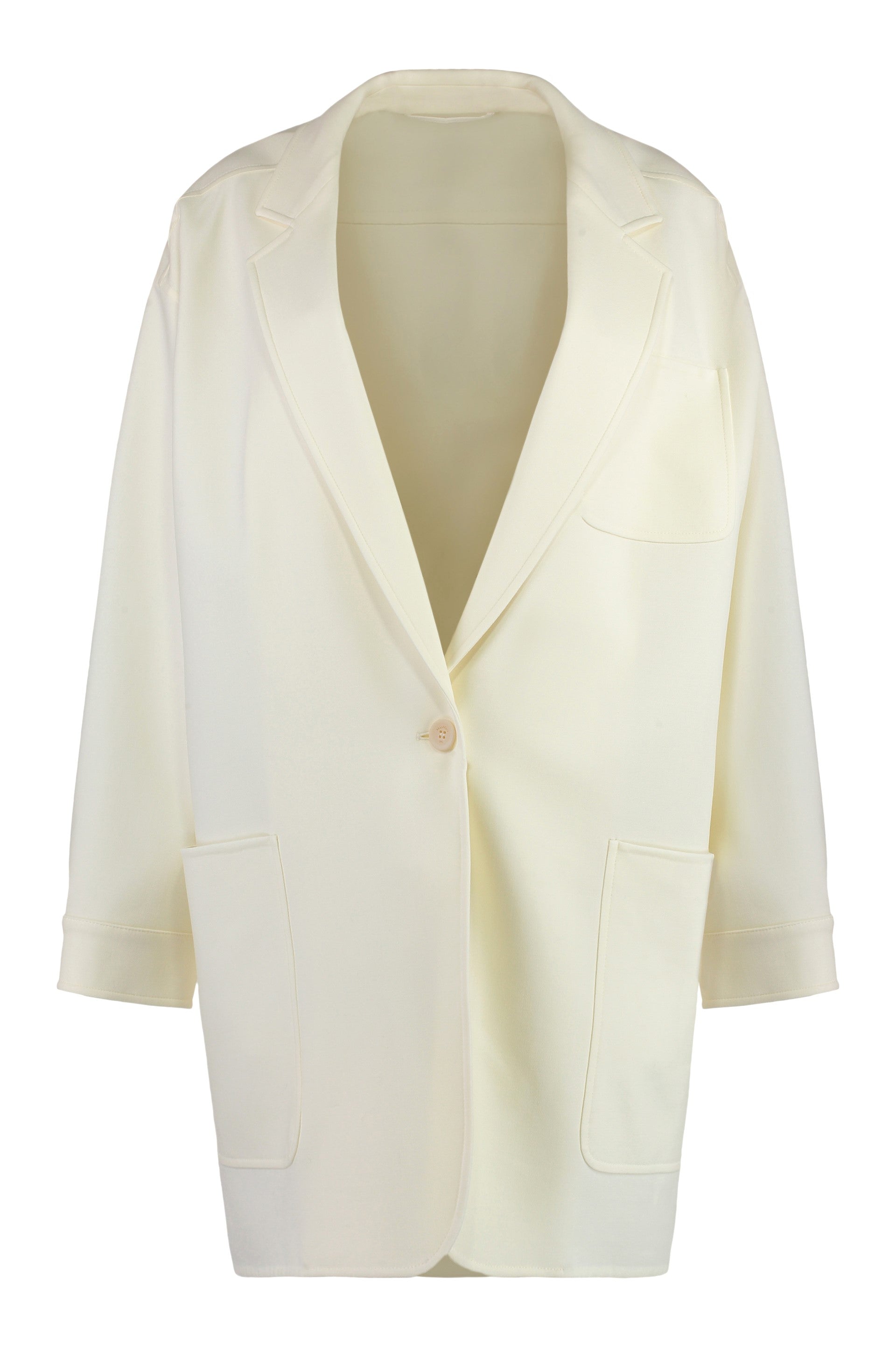 MAX MARA Virgin Wool Jacket with Lapel Collar for Women