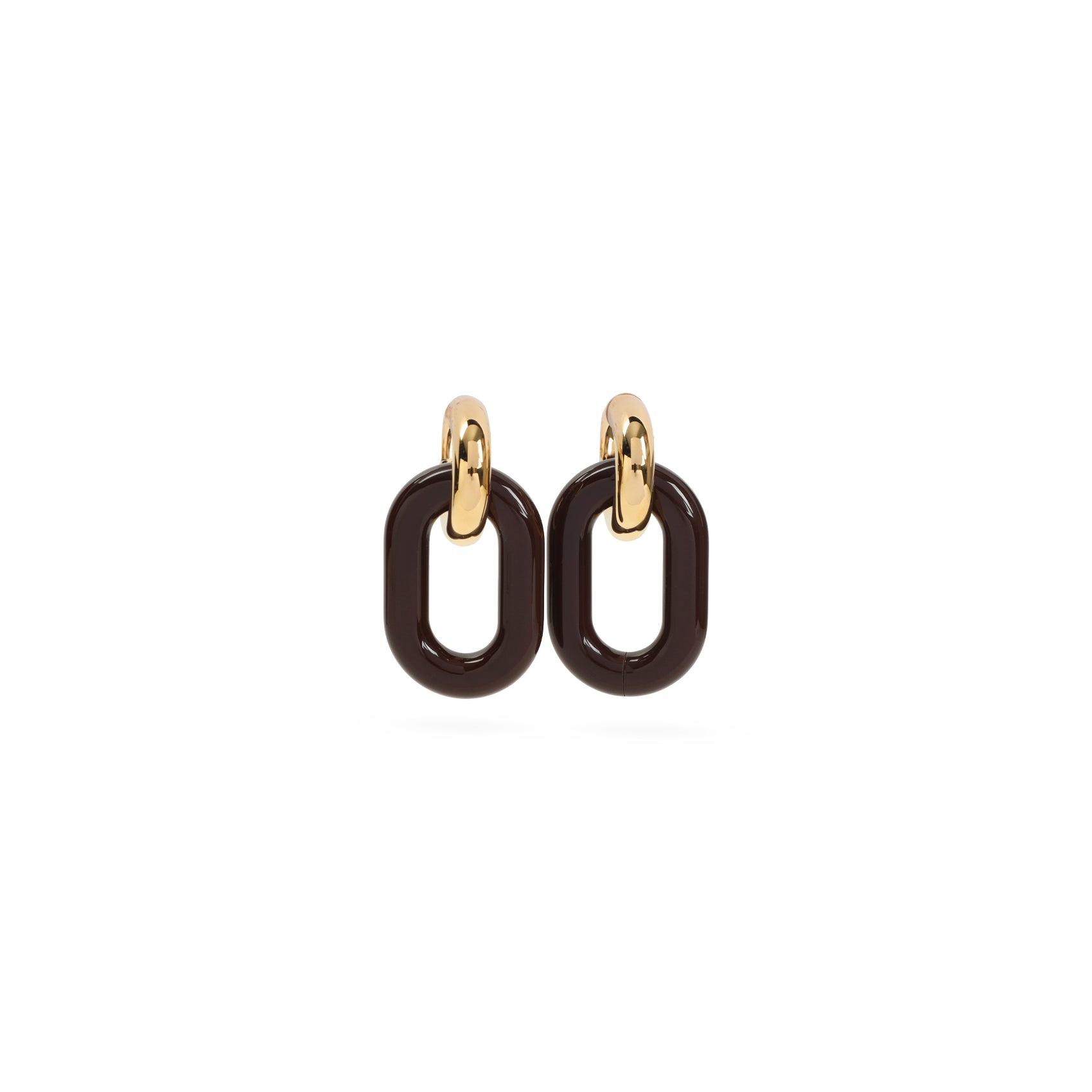 MARNI Chic Brass and Resin Earrings