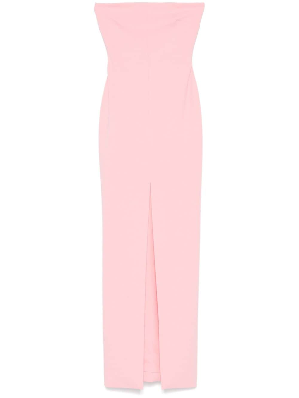 SOLACE LONDON Maxi Dress with Strapless Front Slit