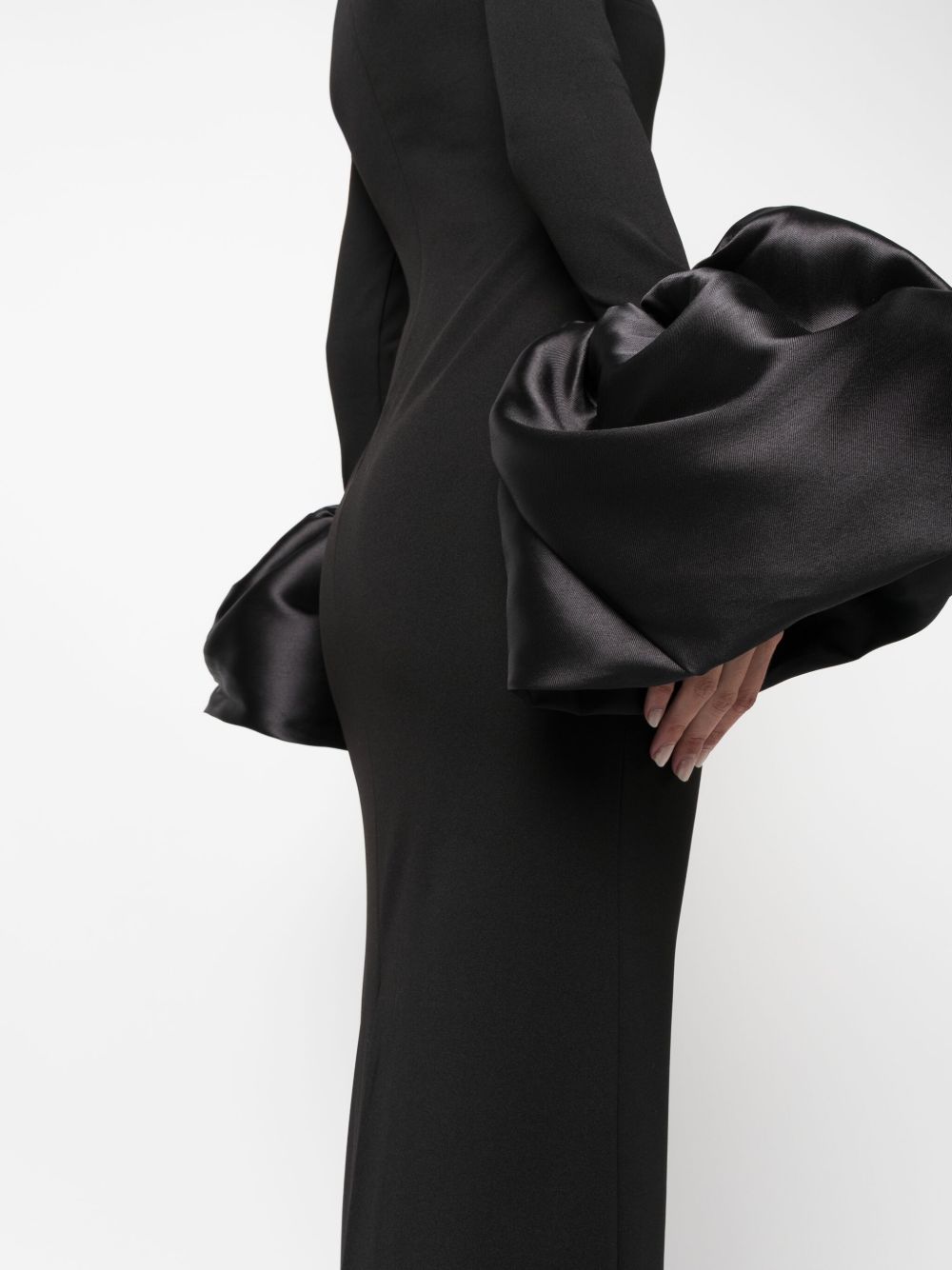 SOLACE LONDON Viviana Mock Neck Maxi Dress