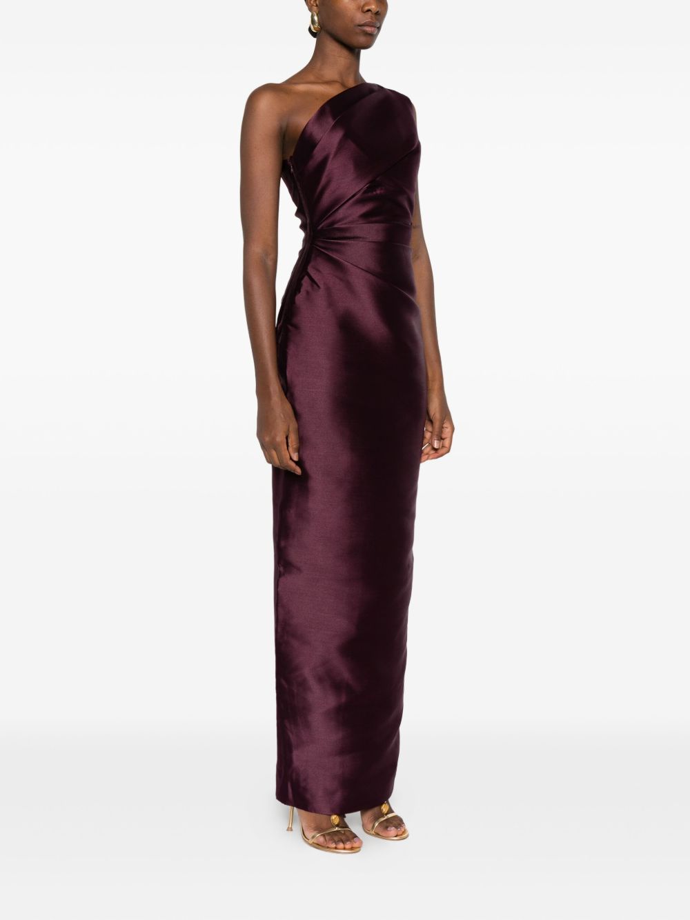 SOLACE LONDON One-Shoulder Maxi Dress - Size 8