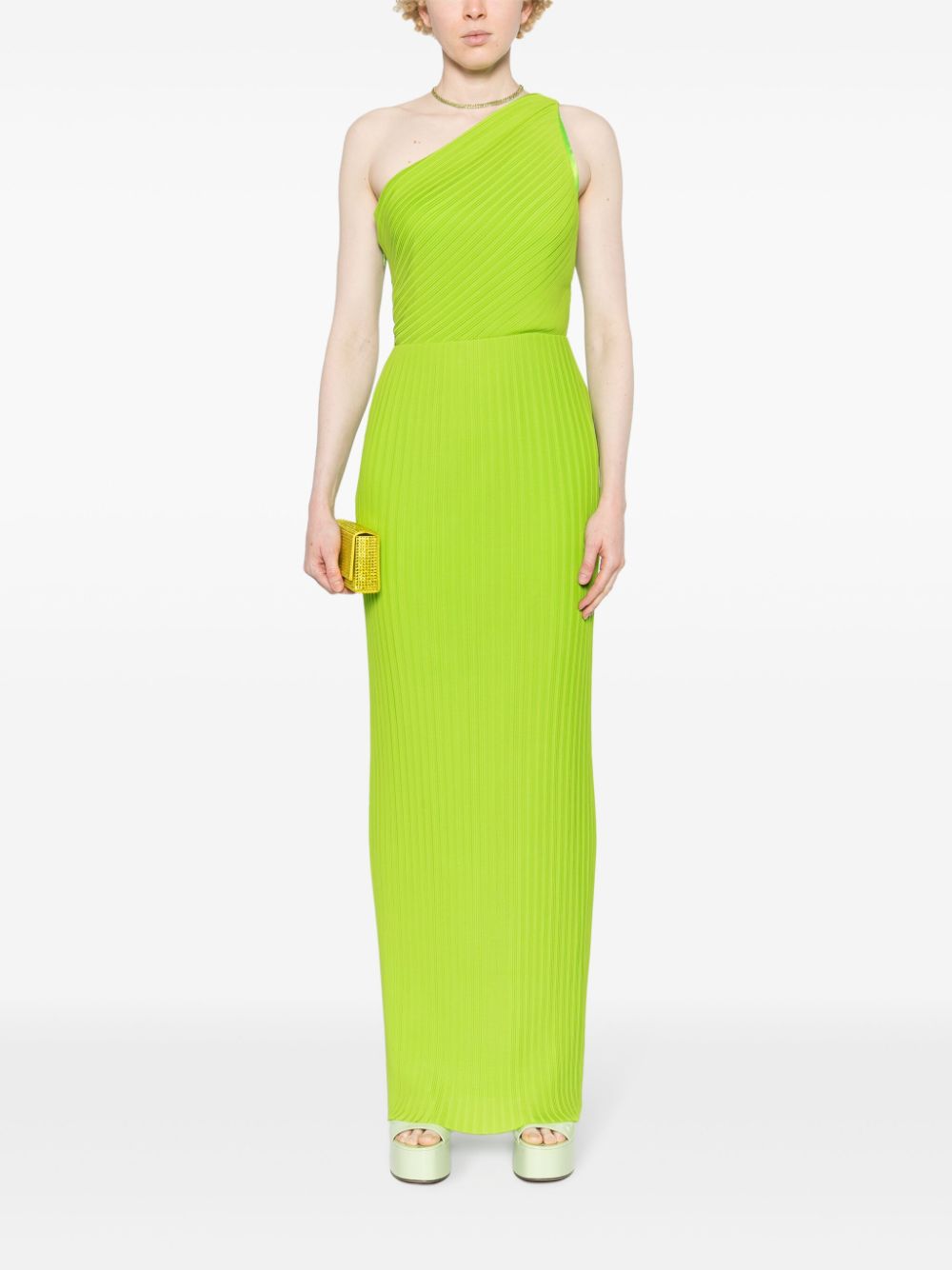 SOLACE LONDON Elegant One-Shoulder Maxi Dress