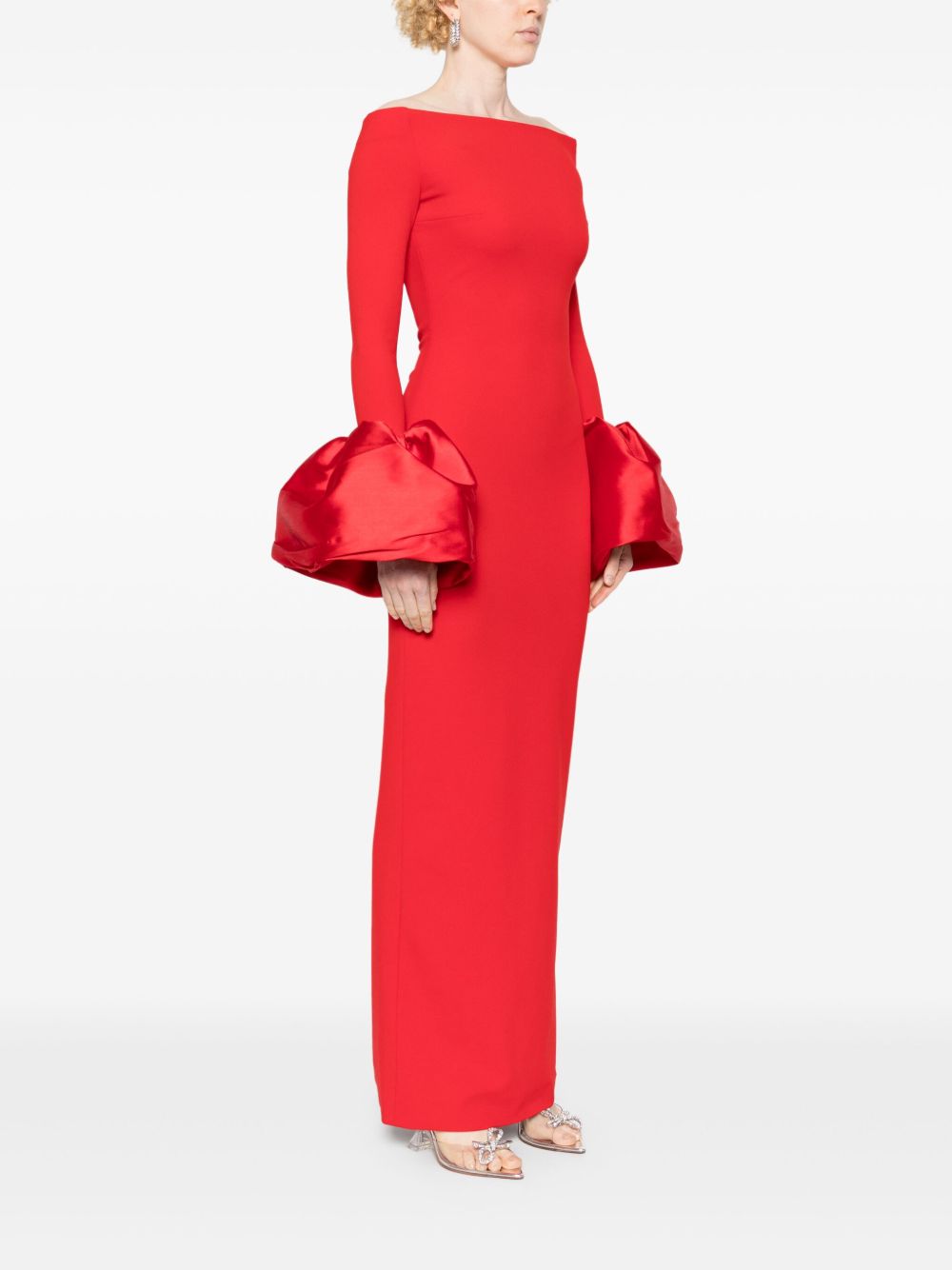 SOLACE LONDON TALIA Off-Shoulder Maxi Dress