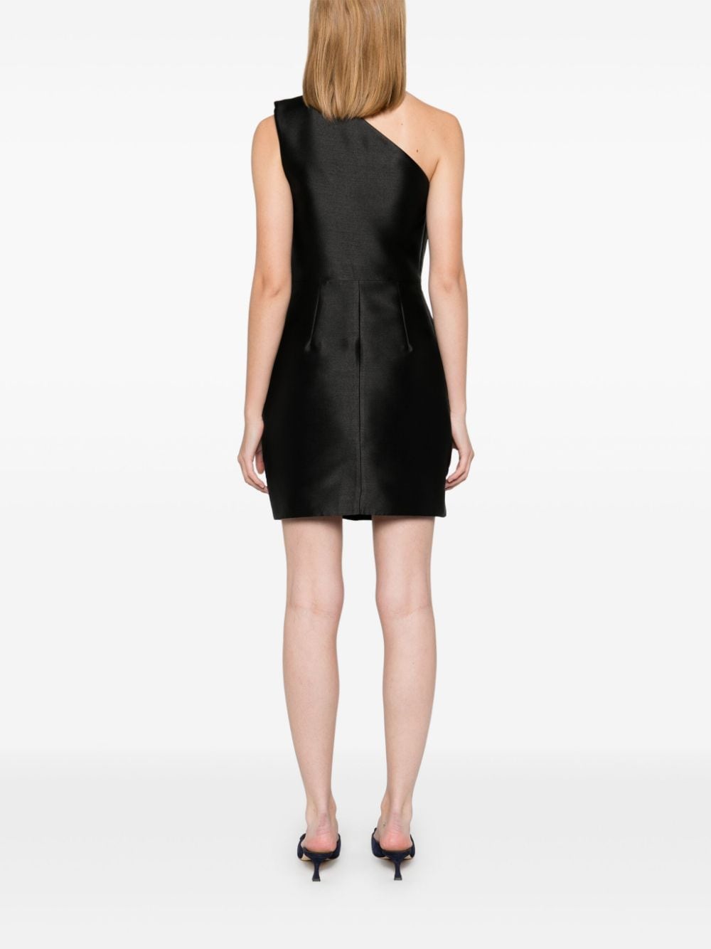 SOLACE LONDON Nori Mini Dress with One-Shoulder Design