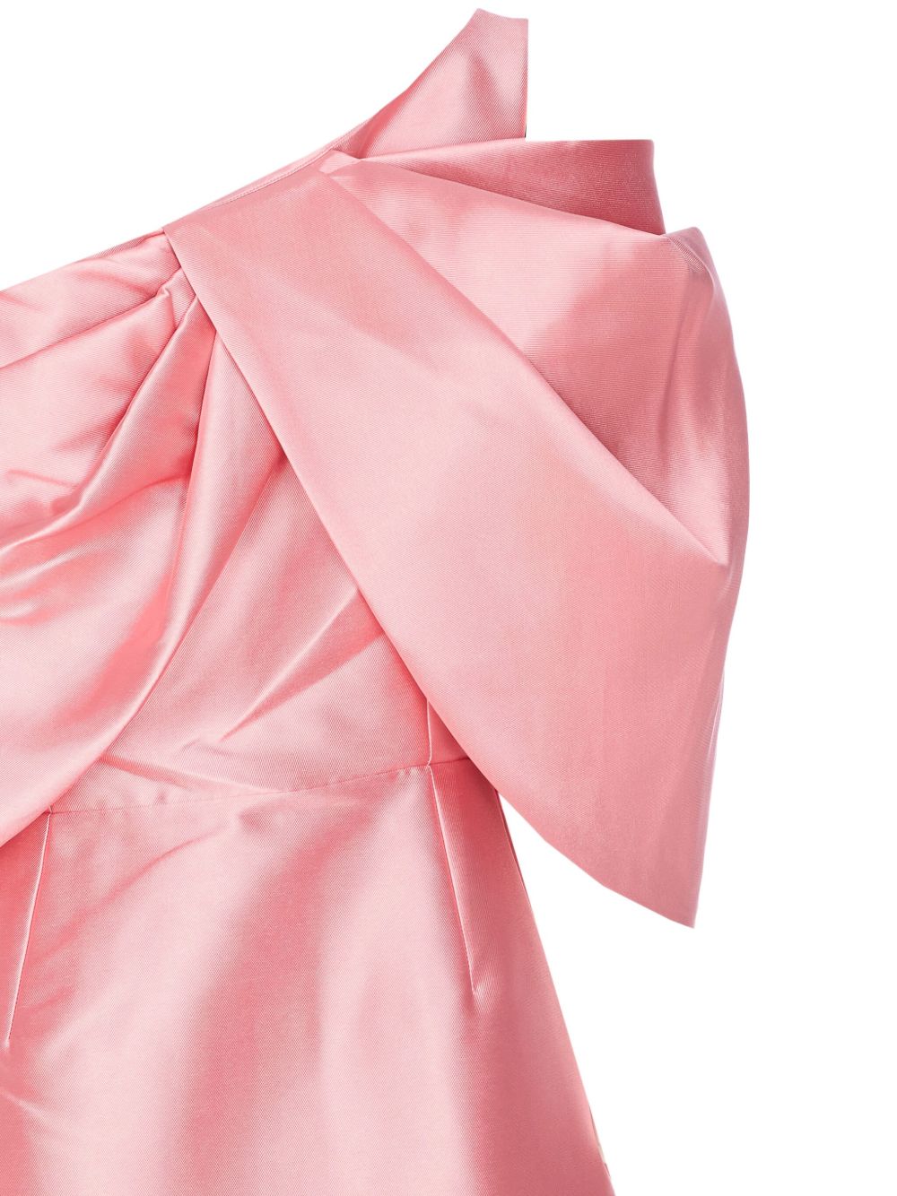 SOLACE LONDON Elegant Maxi Dress with Bow Detail and Asymmetric Sleeves