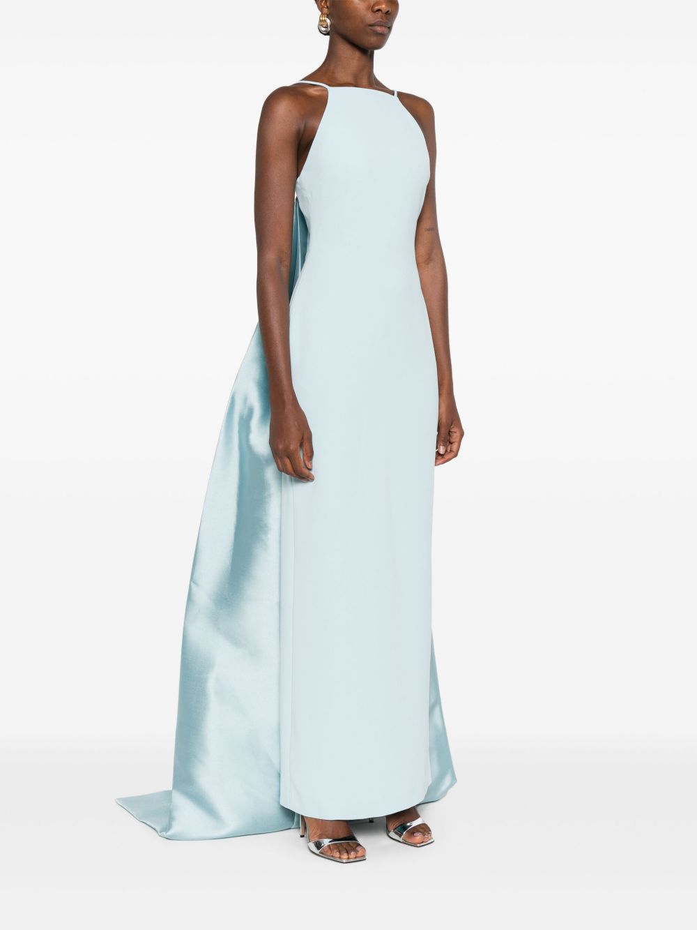 SOLACE LONDON Ulla Maxi Dress with Veil Detail