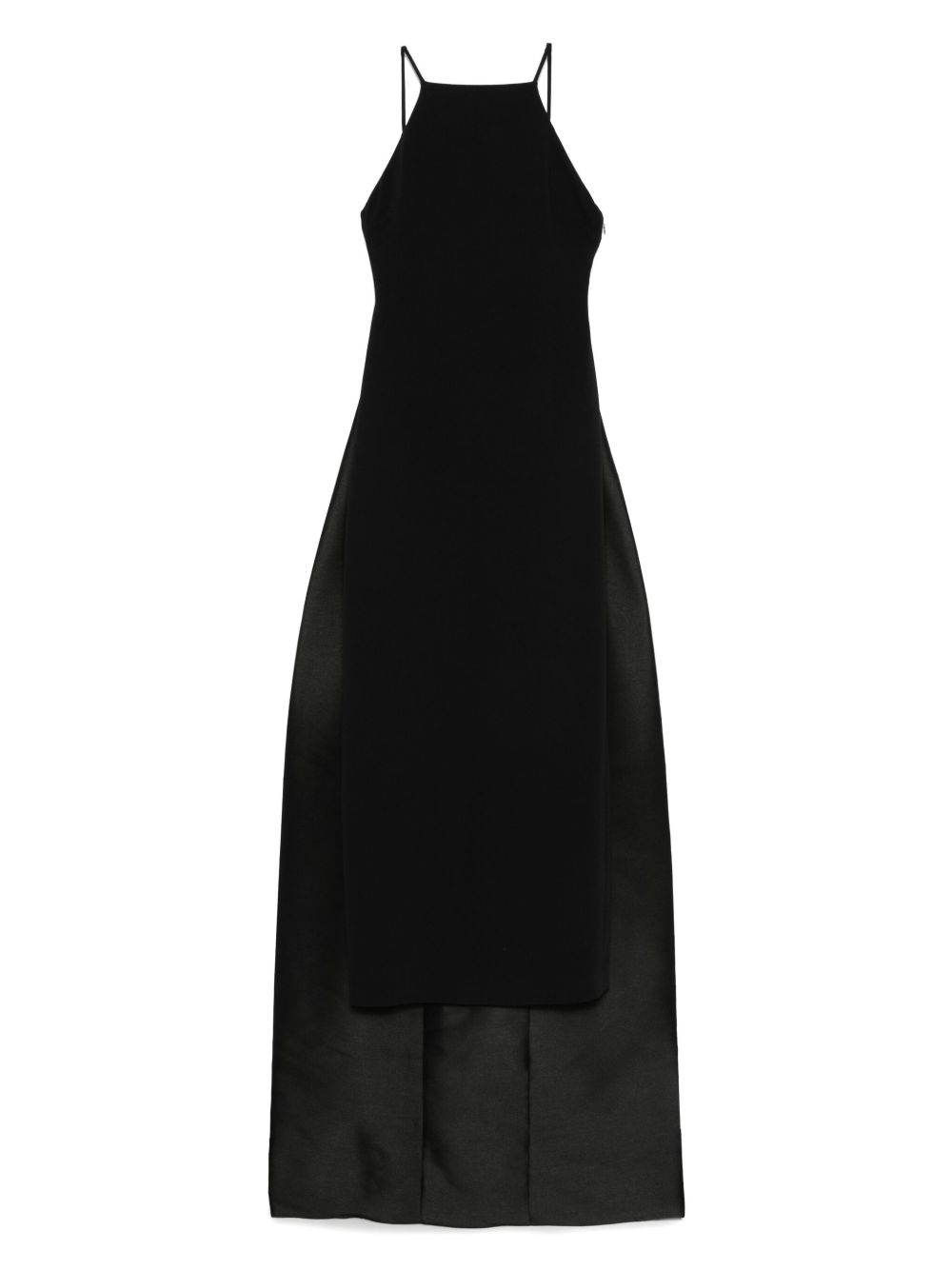 SOLACE LONDON Maxi Dress with Concealed Side Zip and Veil Detail