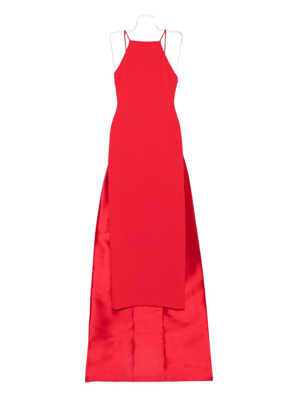 SOLACE LONDON Halterneck Maxi Dress with Train Detail for Women