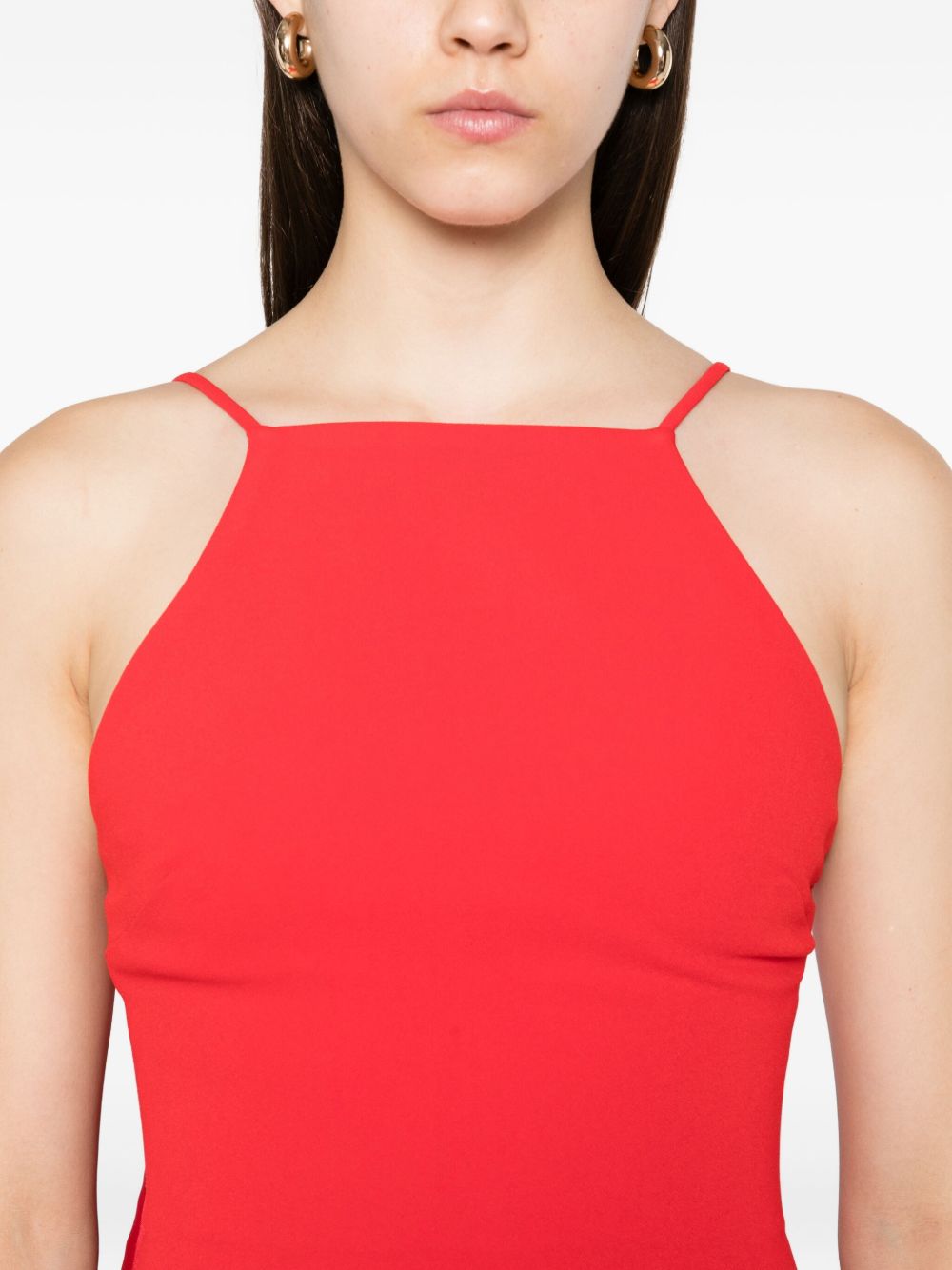 SOLACE LONDON Halterneck Maxi Dress with Train Detail for Women