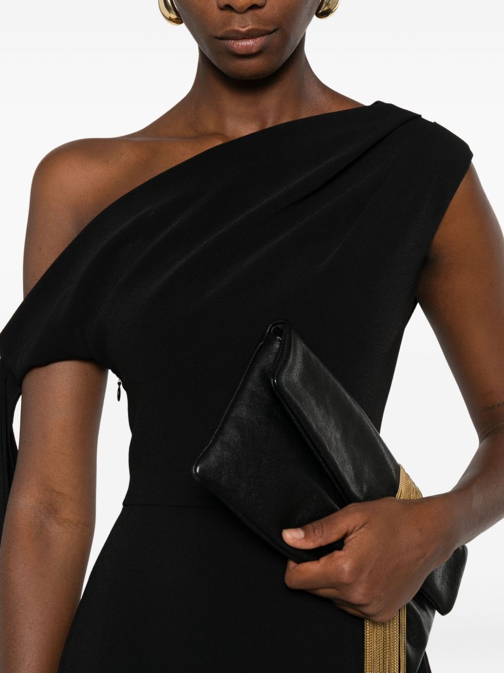 SOLACE LONDON Irina Midi Dress with Side Split