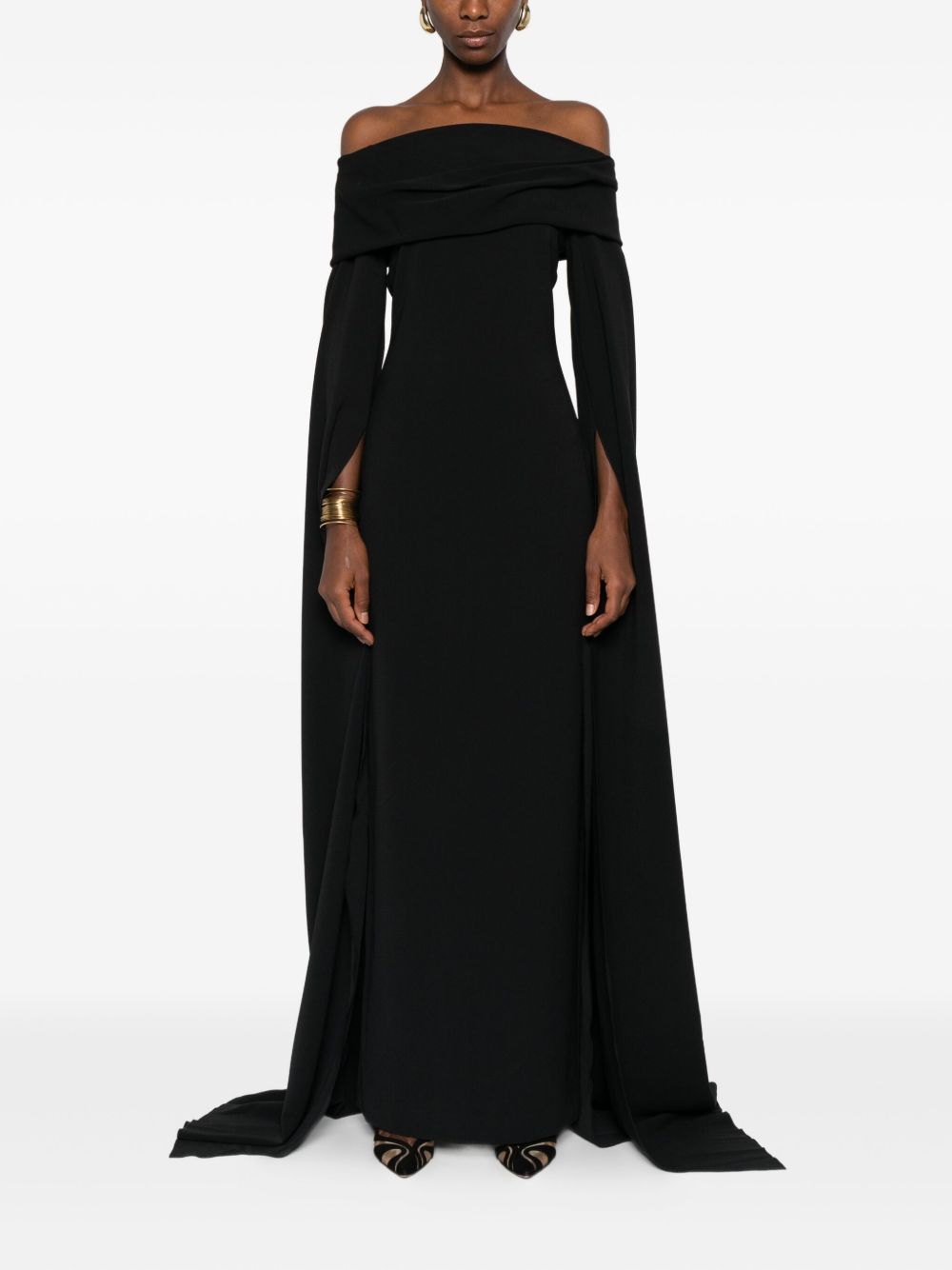 SOLACE LONDON Off-Shoulder Midi Dress