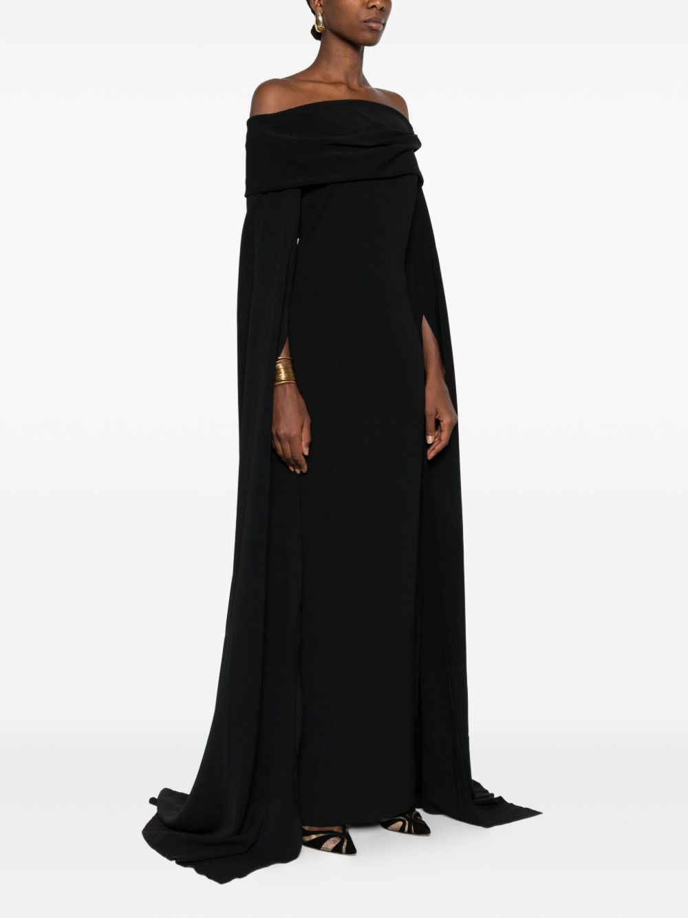 SOLACE LONDON Off-Shoulder Midi Dress