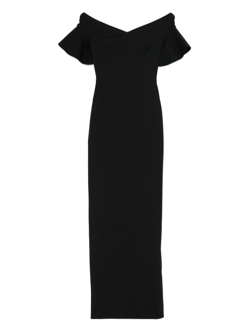SOLACE LONDON Graceful Off-Shoulder Maxi Dress for Women
