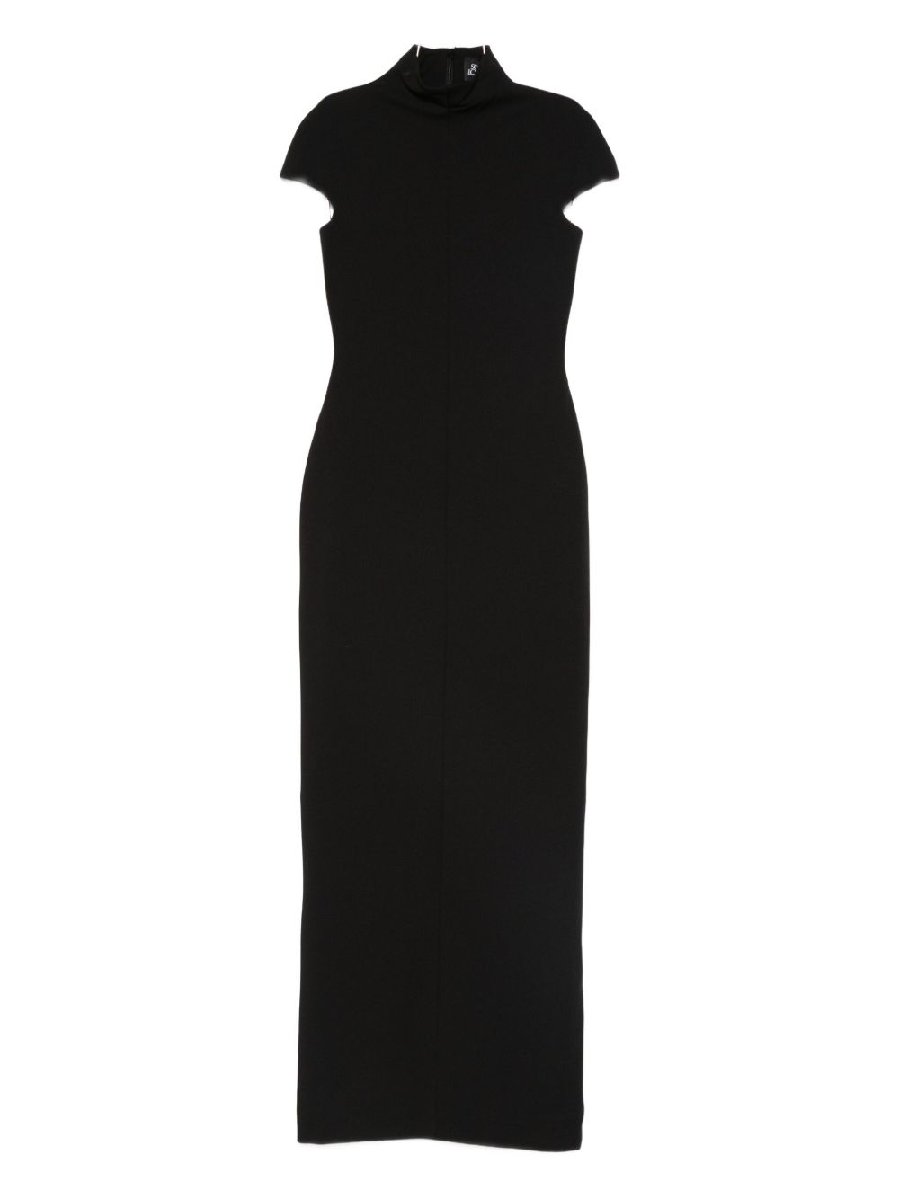 SOLACE LONDON Maxi Dress with High Neck and Concealed Zip