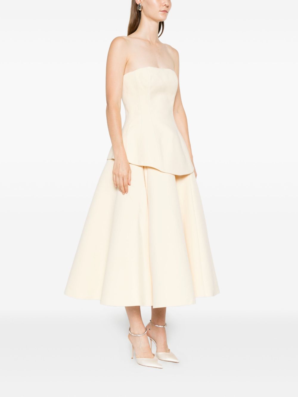 SOLACE LONDON Maxi Dress with Peplum Detail