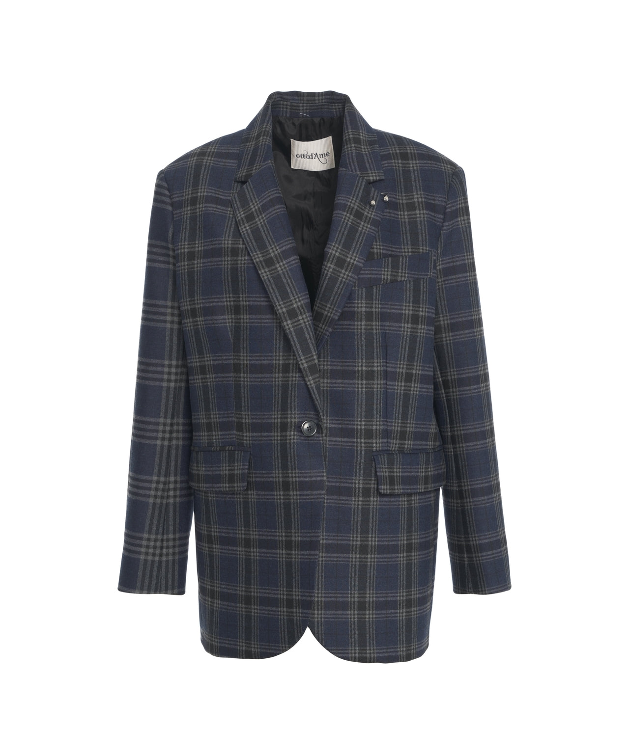 OTTO D AME Sophisticated Checkered Blazer for Women