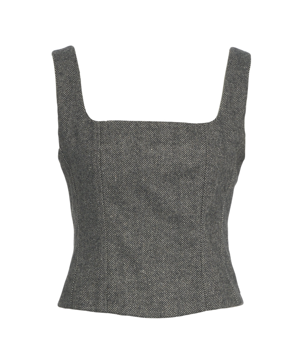 OTTO D AME Elegant Square Neck Bustier Top