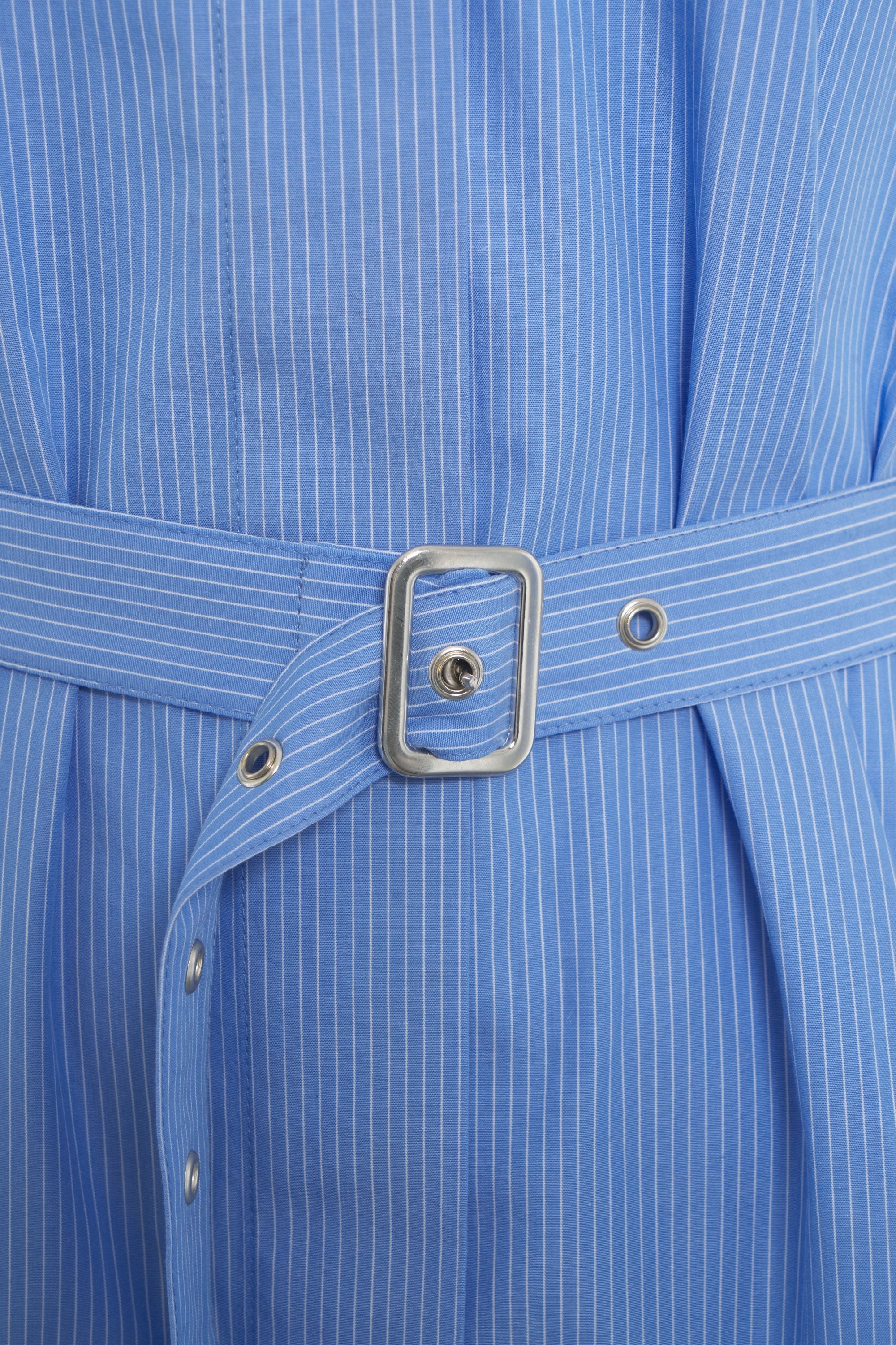 OTTO D AME Striped Shirt with Removable Waist Belt for Women