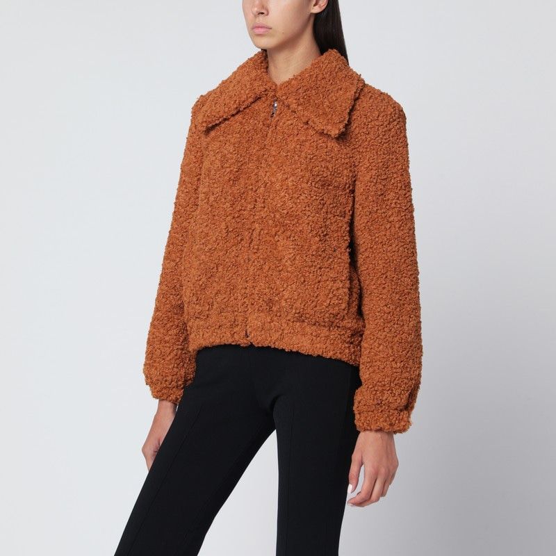 PATOU Faux Fur Bomber Jacket