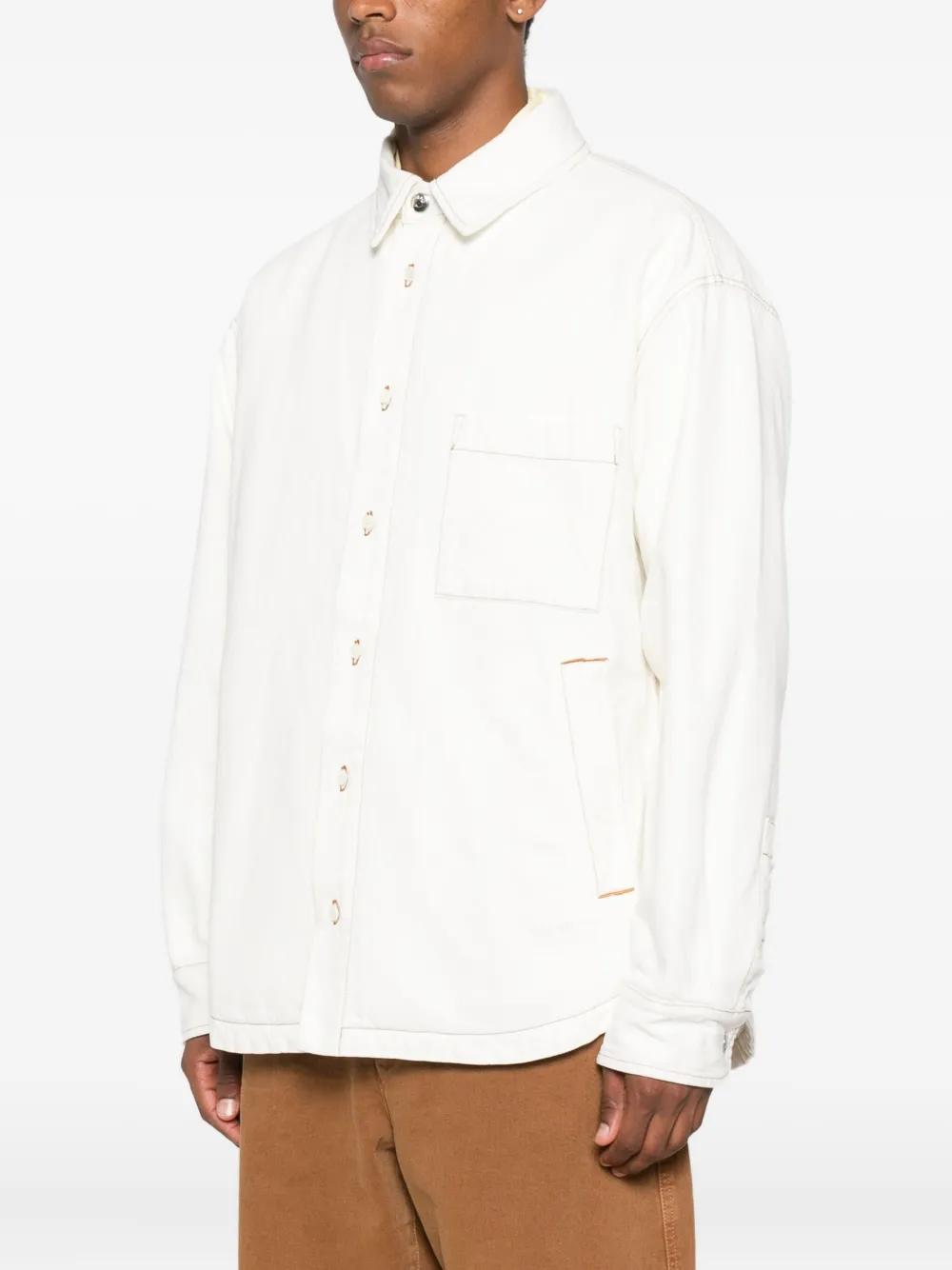 JACQUEMUS Shirt Jacket with Contrast Stitching - Size Available