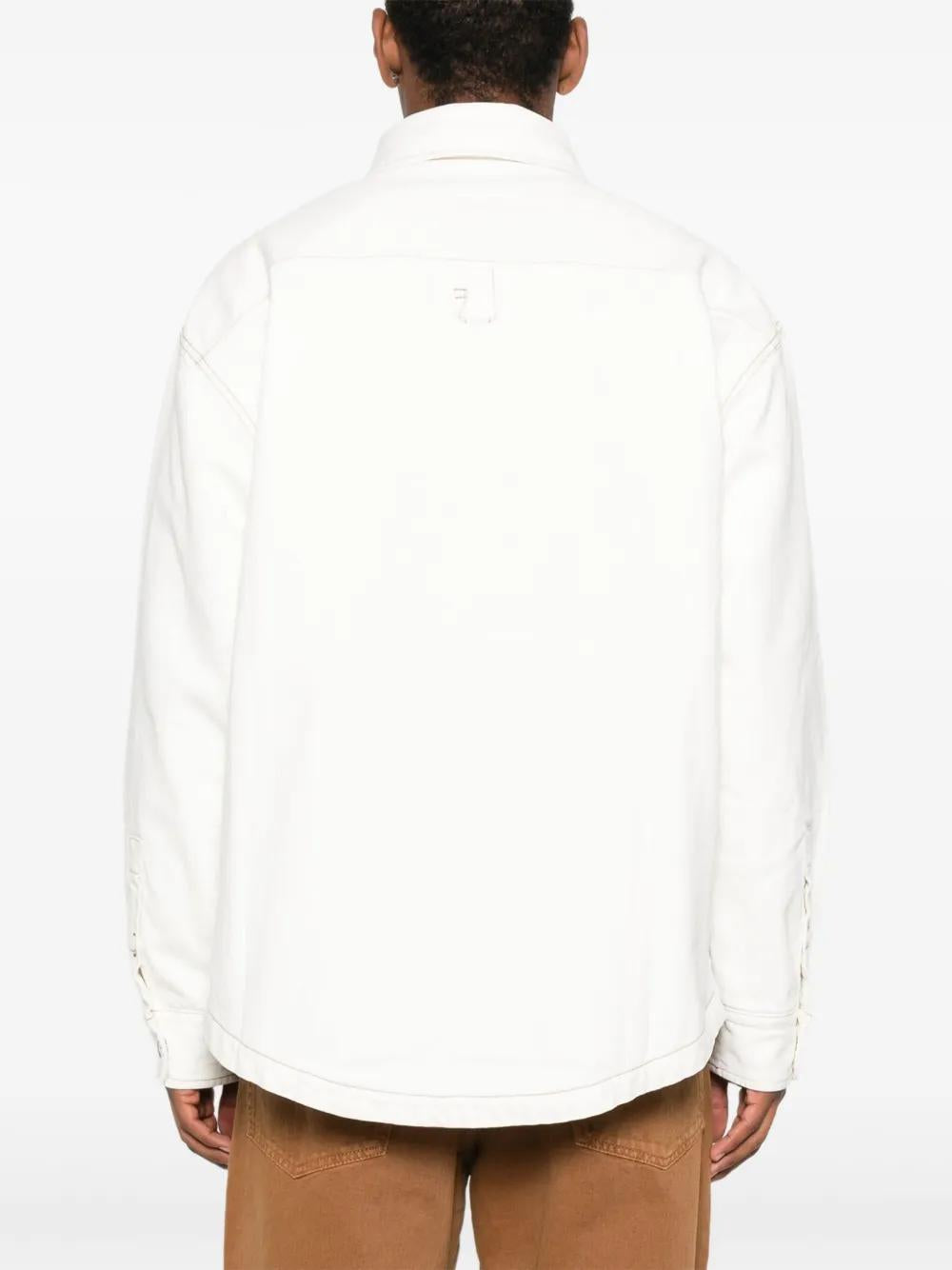 JACQUEMUS Shirt Jacket with Contrast Stitching - Size Available