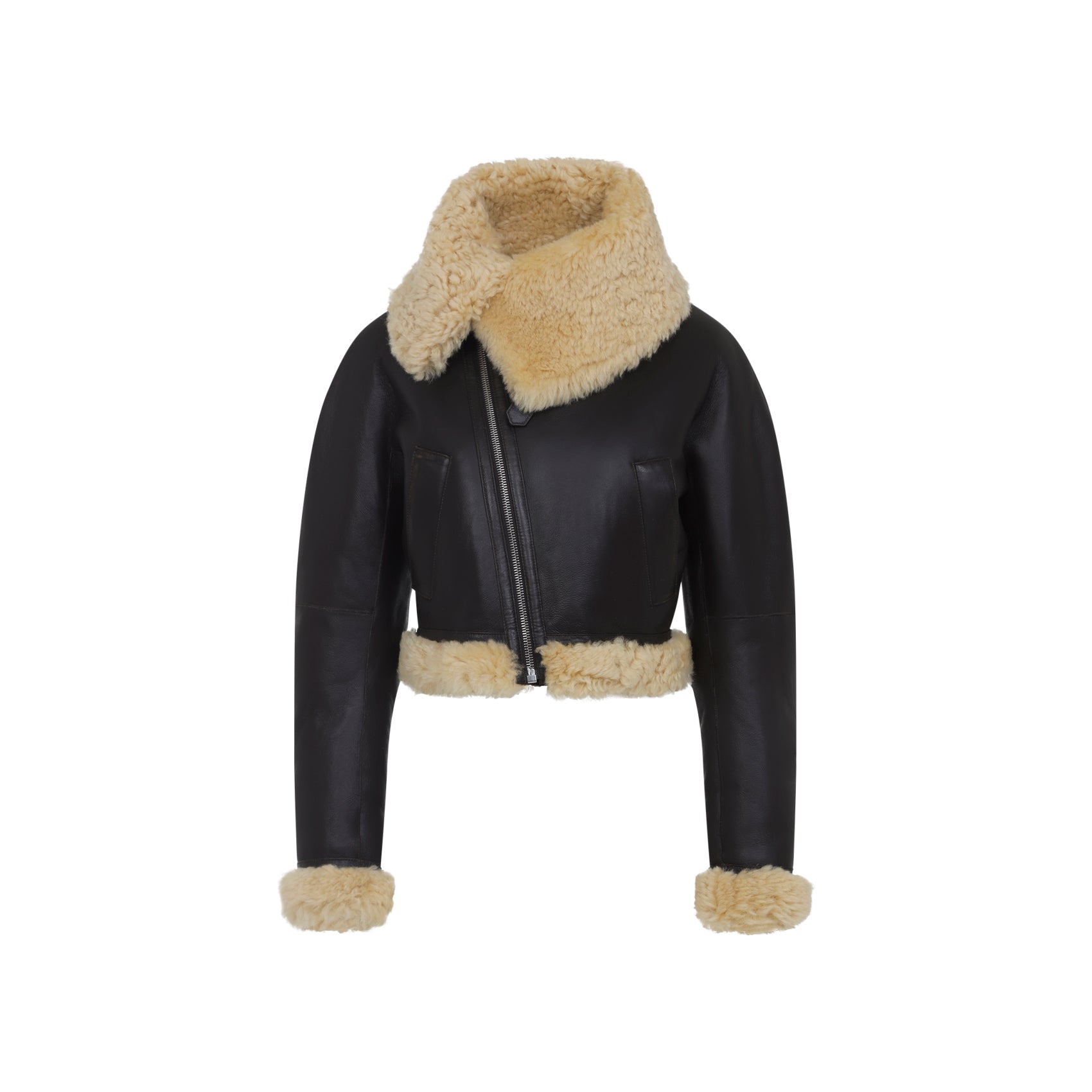 JACQUEMUS Oversized Lamb Leather Aviator Jacket for Women