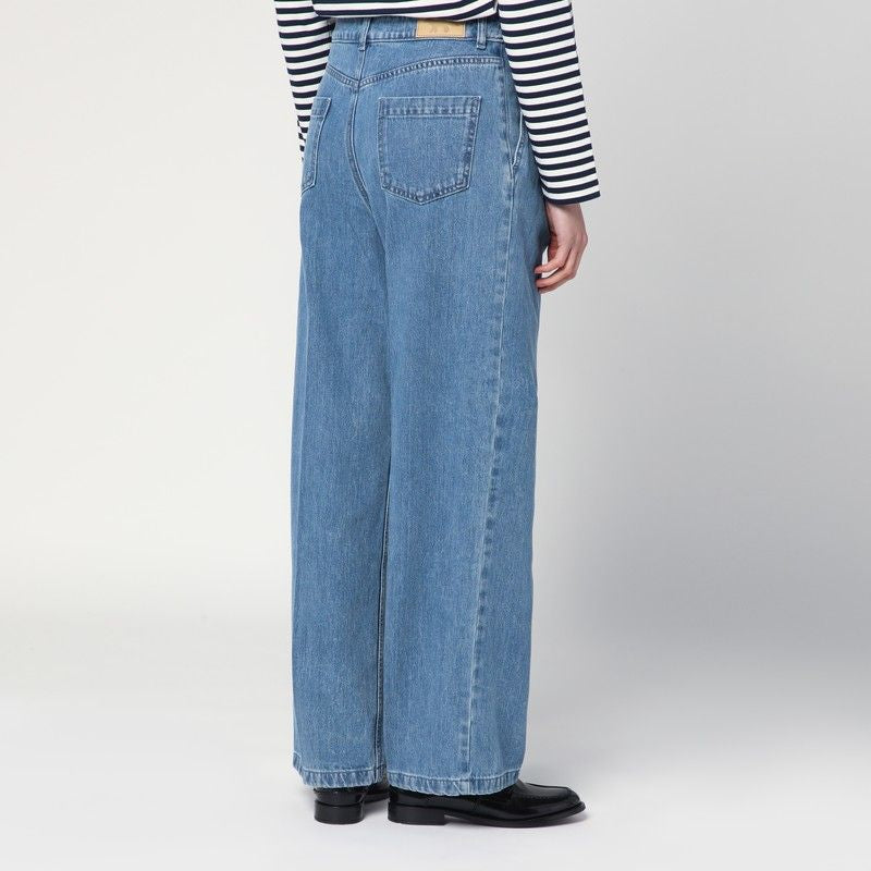 MAISON KITSUNÉ Wide Pleated Jeans - SS25 Collection