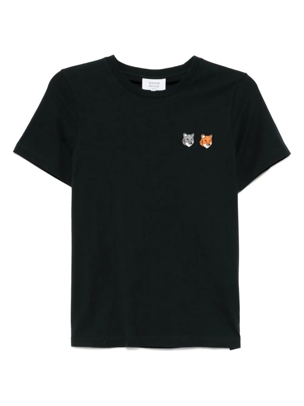 MAISON KITSUNÉ Cotton T-Shirt with Double Logo Patch - FW25