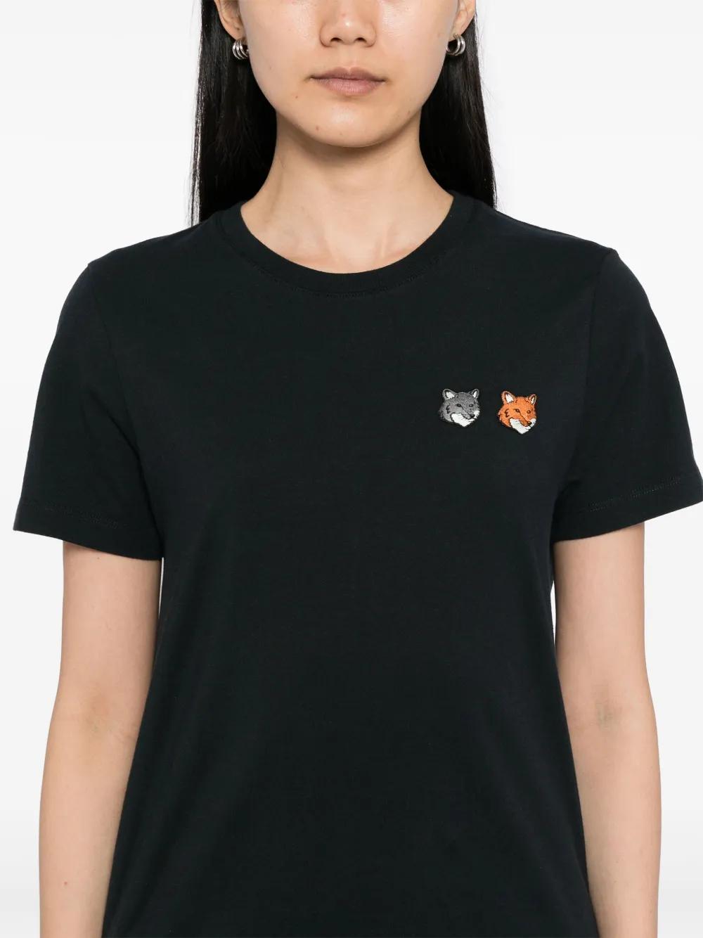 MAISON KITSUNÉ Cotton T-Shirt with Double Logo Patch - FW25