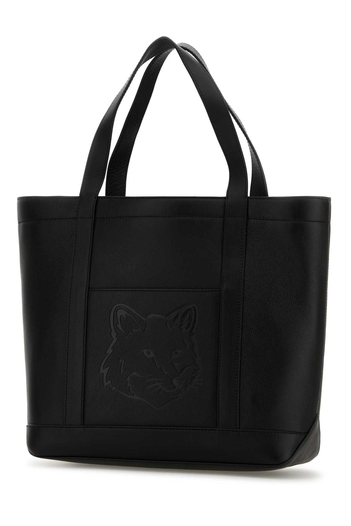 MAISON KITSUNÉ Leather Shopping Handbag - SS25 Collection