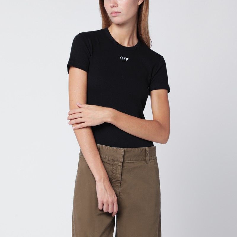 OFF-WHITE Bold Print Cotton T-Shirt for Women