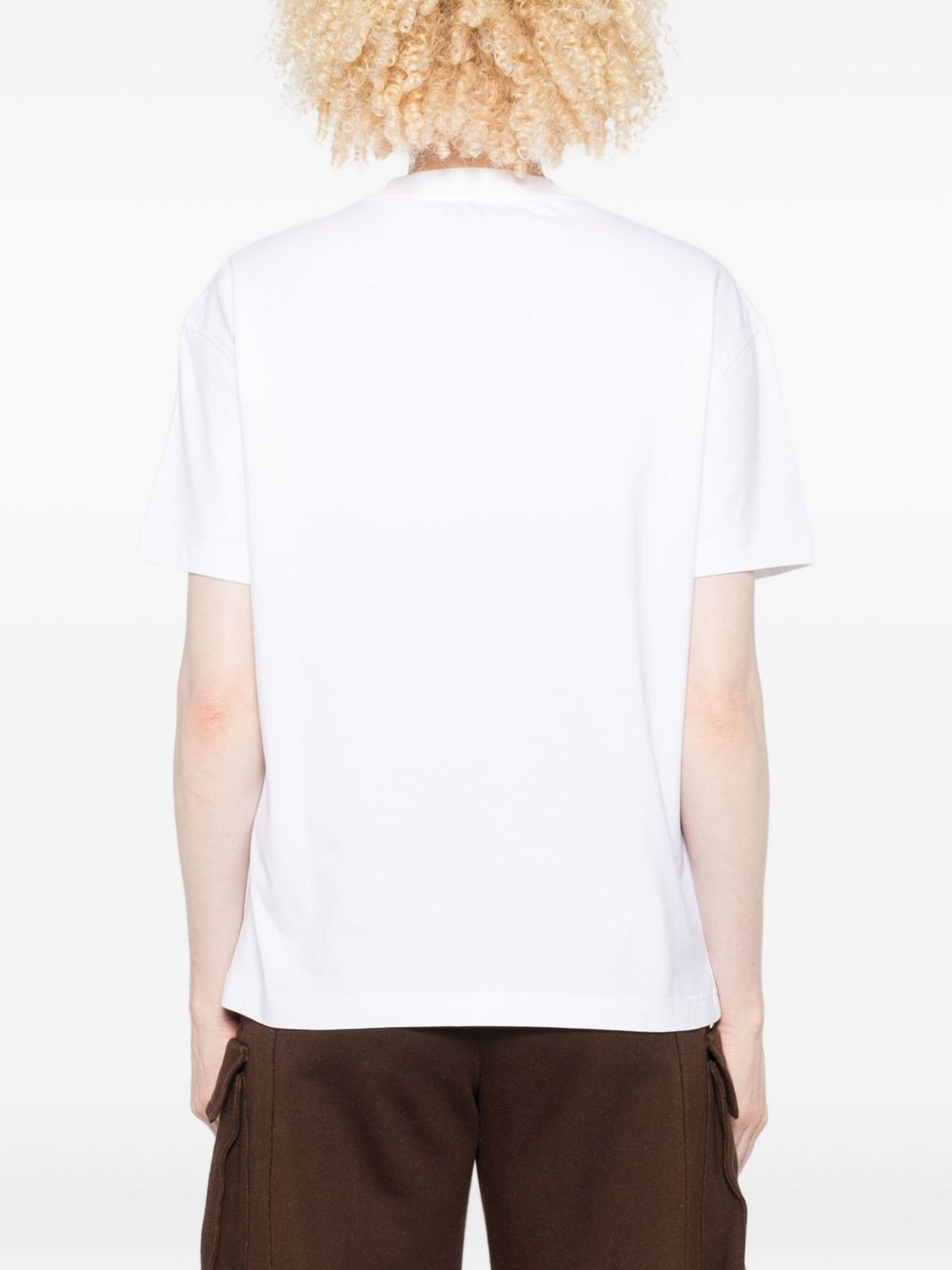 OFF-WHITE Floral Logo Cotton T-Shirt for Women